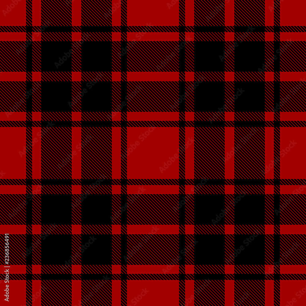 Black And Red Plaid Criss-cross Wallpaper