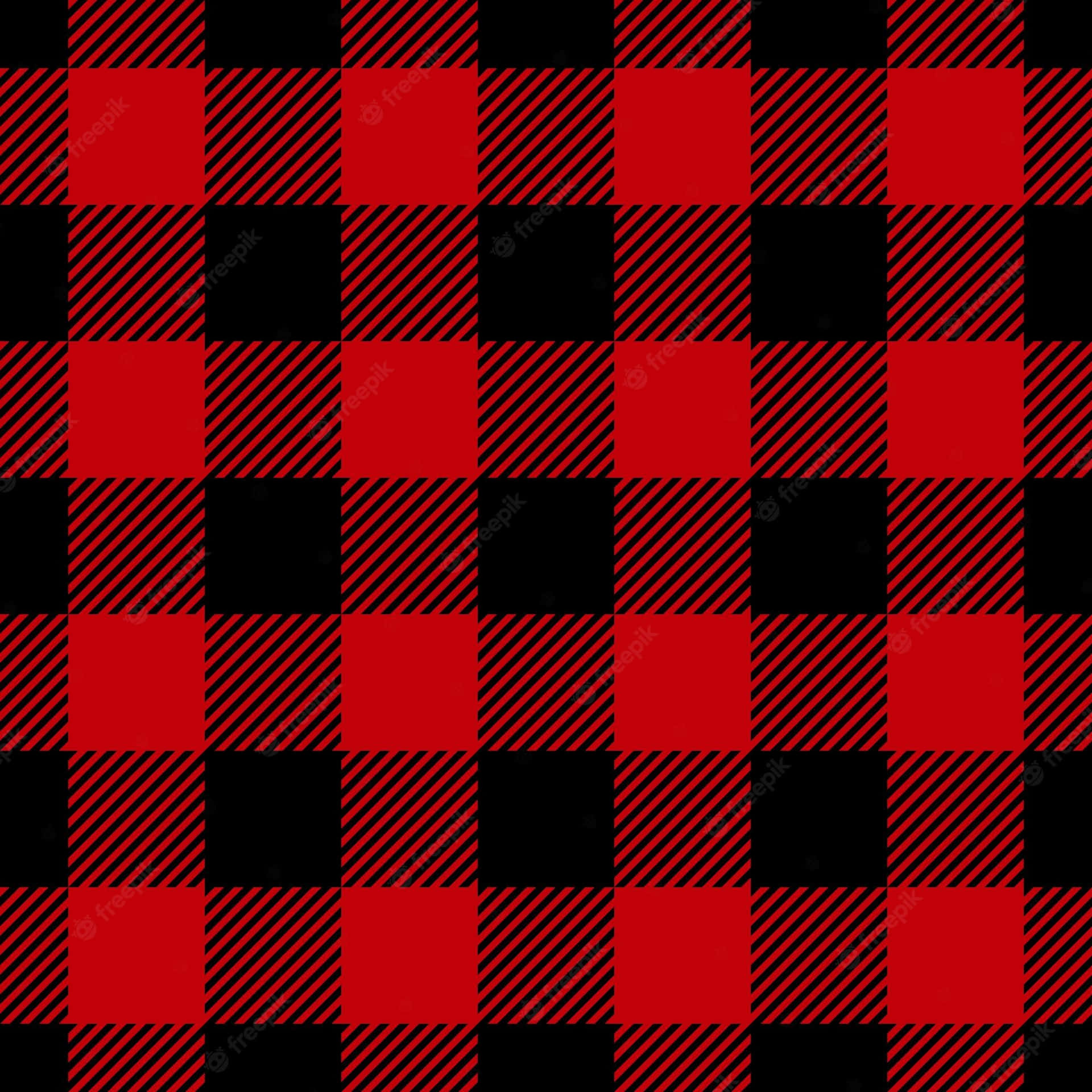 Compliment your style with this bold black and red plaid Wallpaper