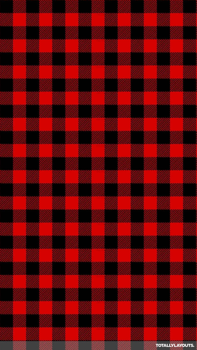 Black And Red Plaid Phone Screen Wallpaper