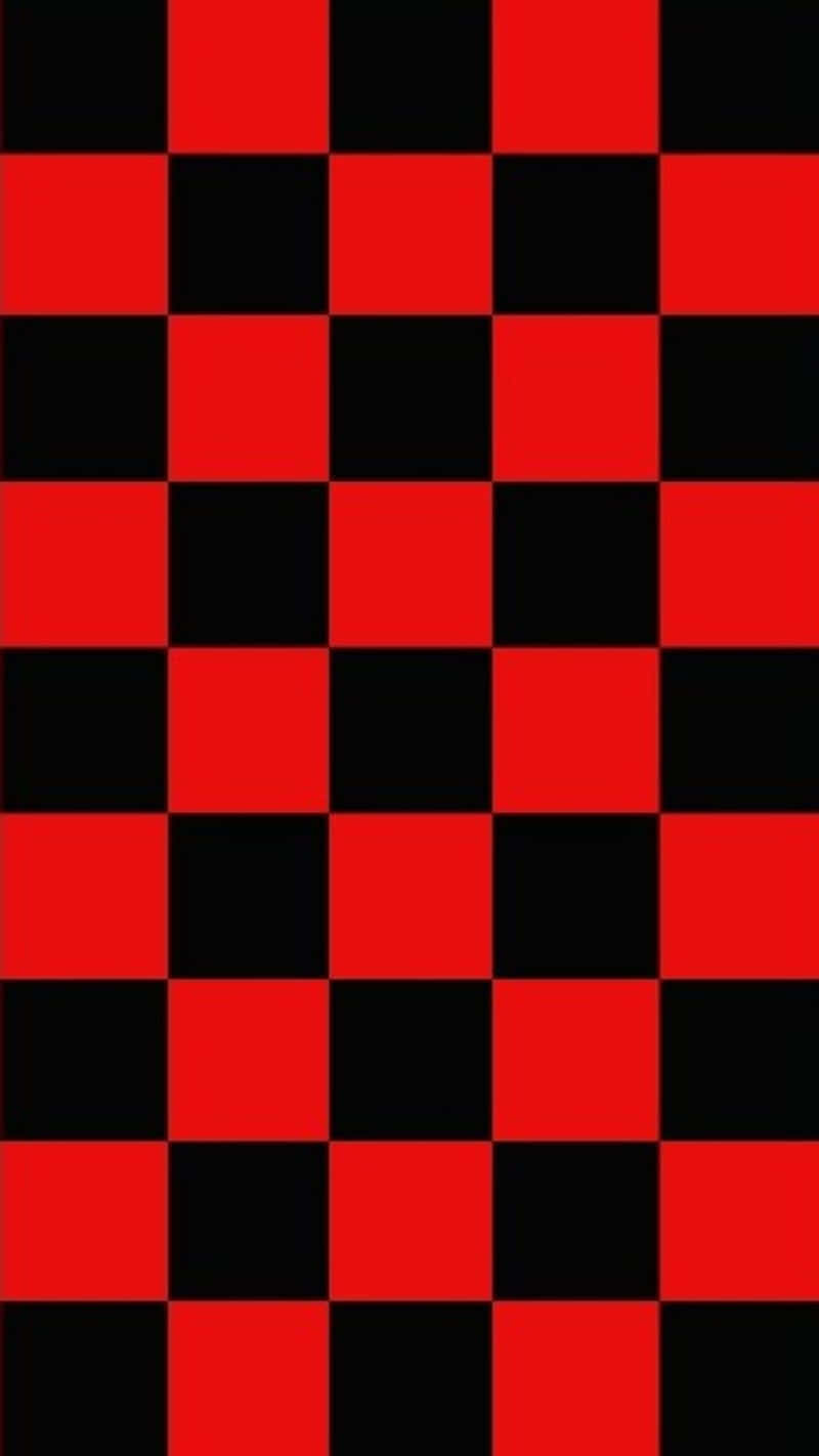 Schwarzesund Rotes Schottenmuster Schachbrett Wallpaper