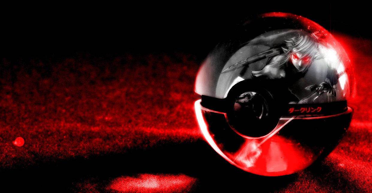 Black And Red Pokeball Wallpaper