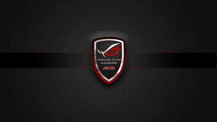 Black And Red Shield With Asus Rog Logo Wallpaper