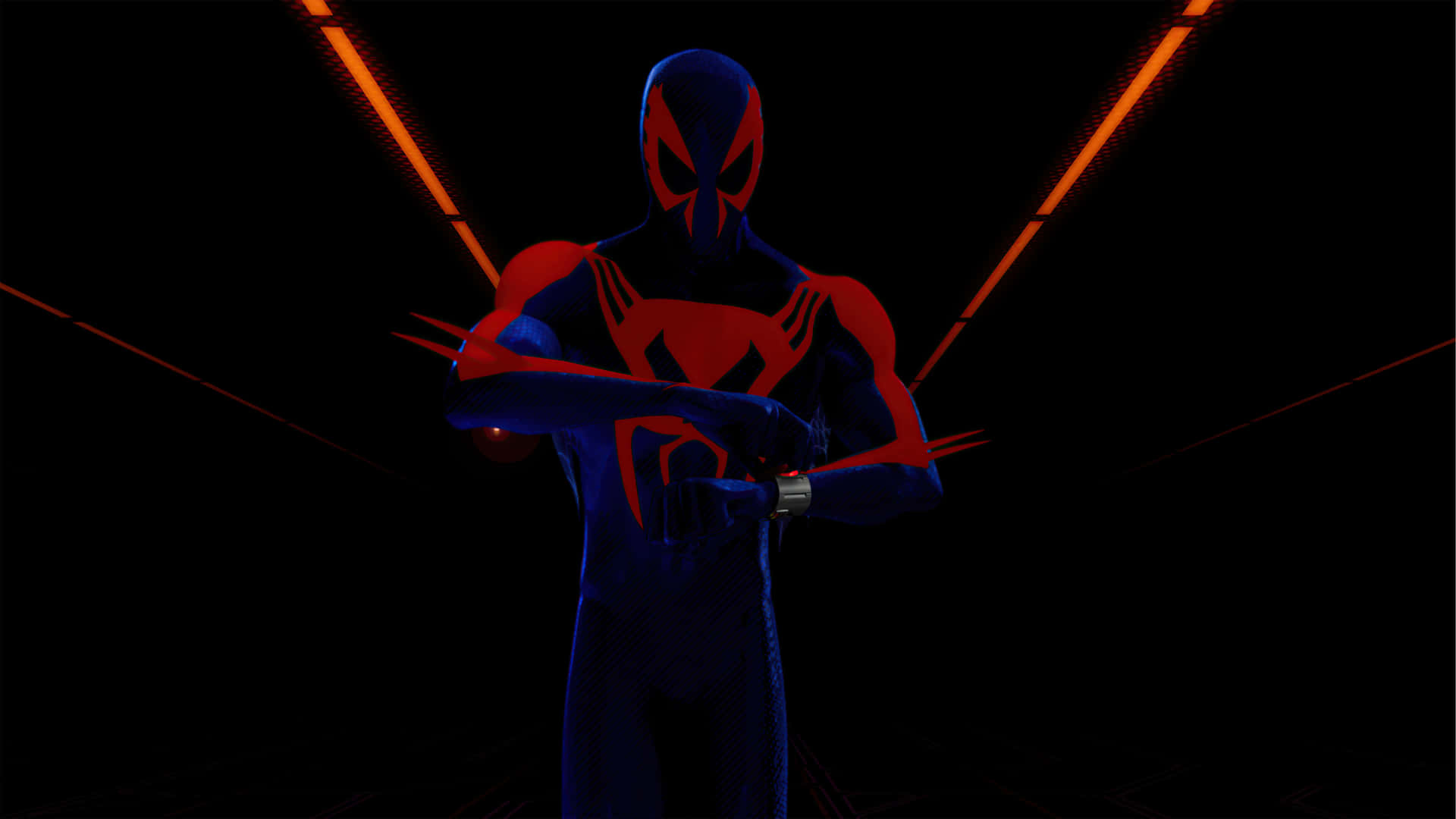 Spiderman En Negro Y Rojo Como Imagen De Perfil. Fondo de pantalla