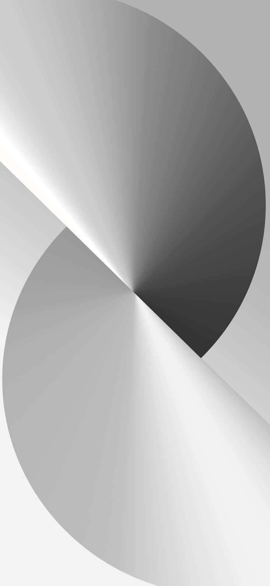 Einabstraktes Design In Weiß Und Grau Mit Einer Kreisförmigen Form Wallpaper