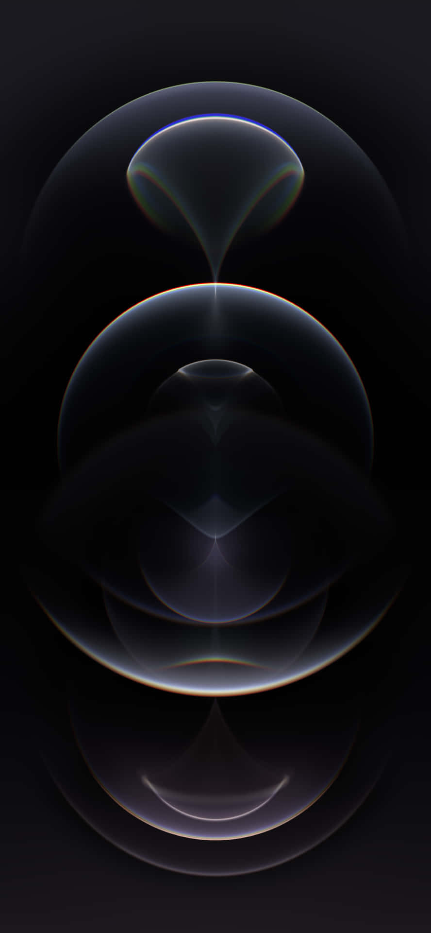 Black And Silver Apple Iphone Bubble Design Wallpaper