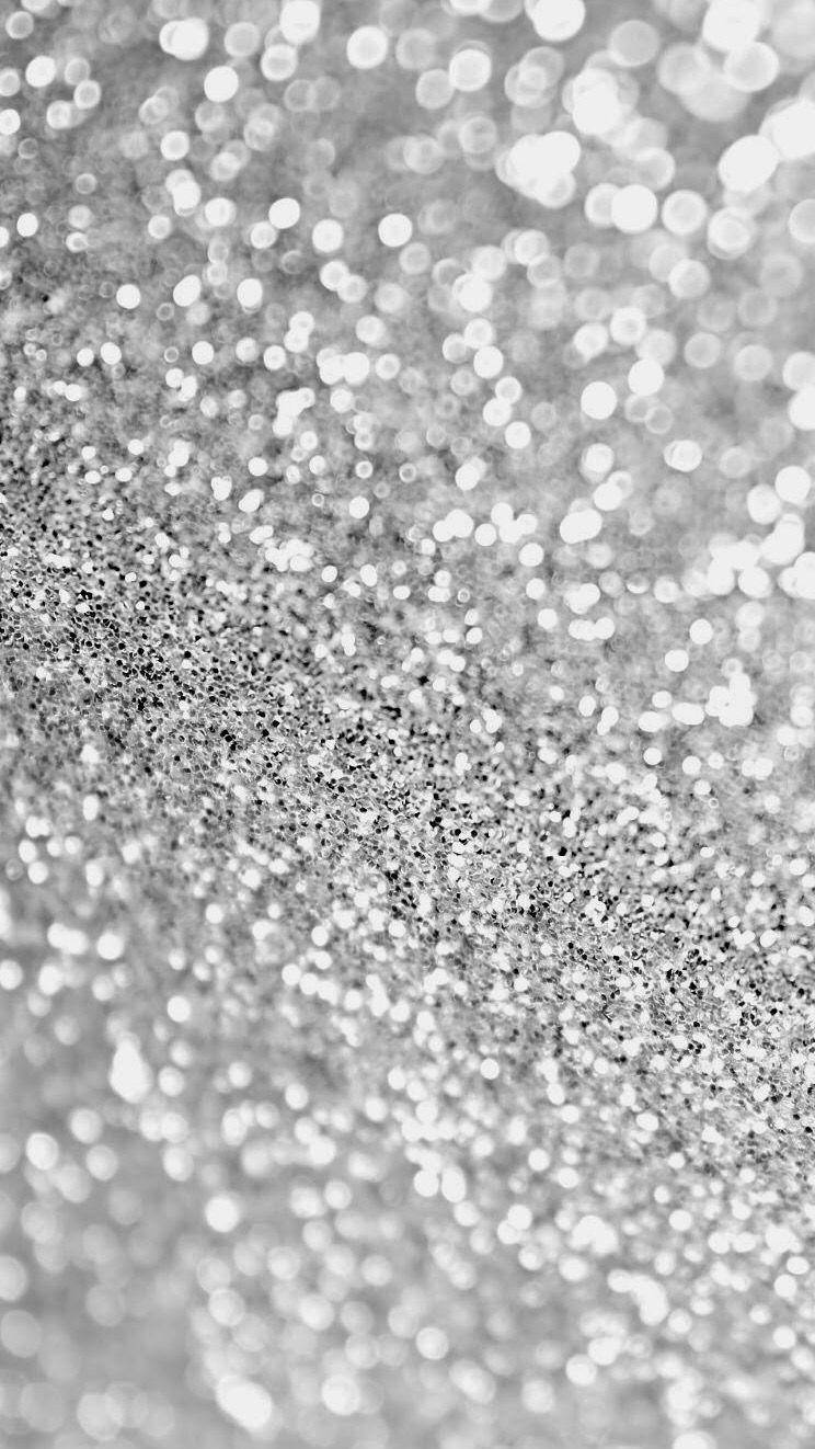 Black And Silver Glitter Sparkle Iphone