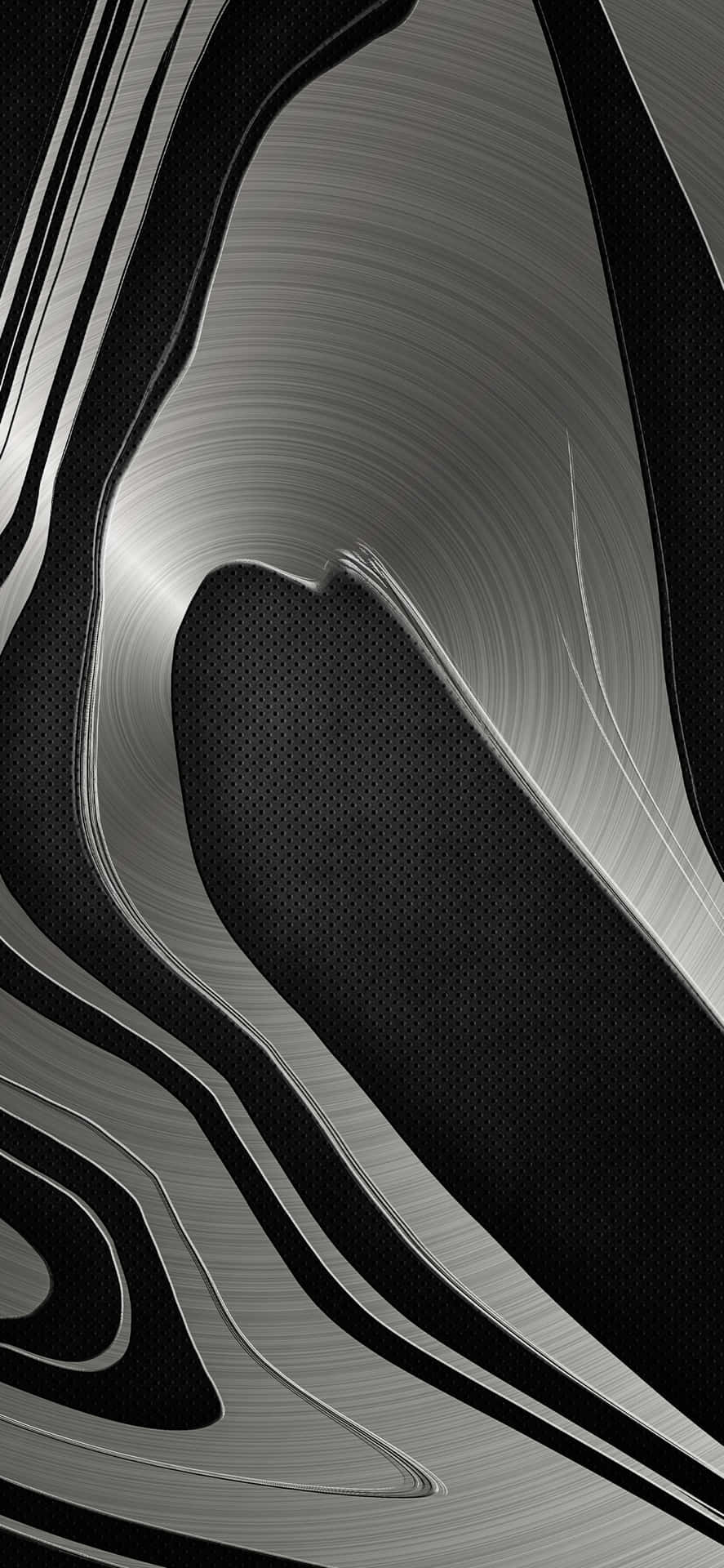 Black And Silver Abstract Formation Mobile Wallpaper