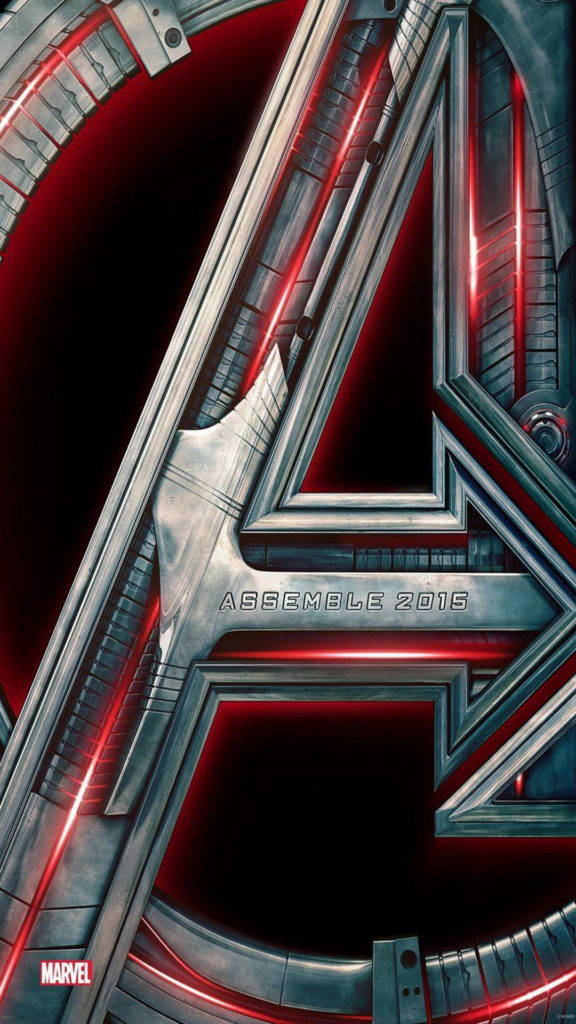 Black And Silver Logo Of Avengers Phone