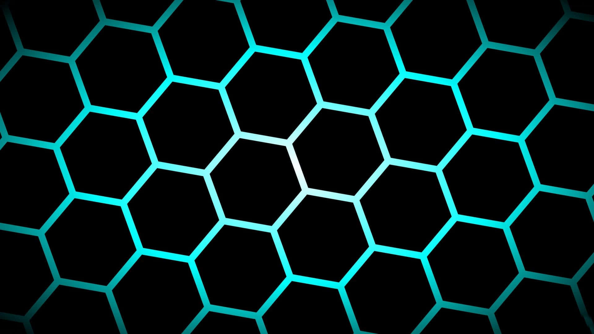 Black And Teal Hexagon Wallpaper