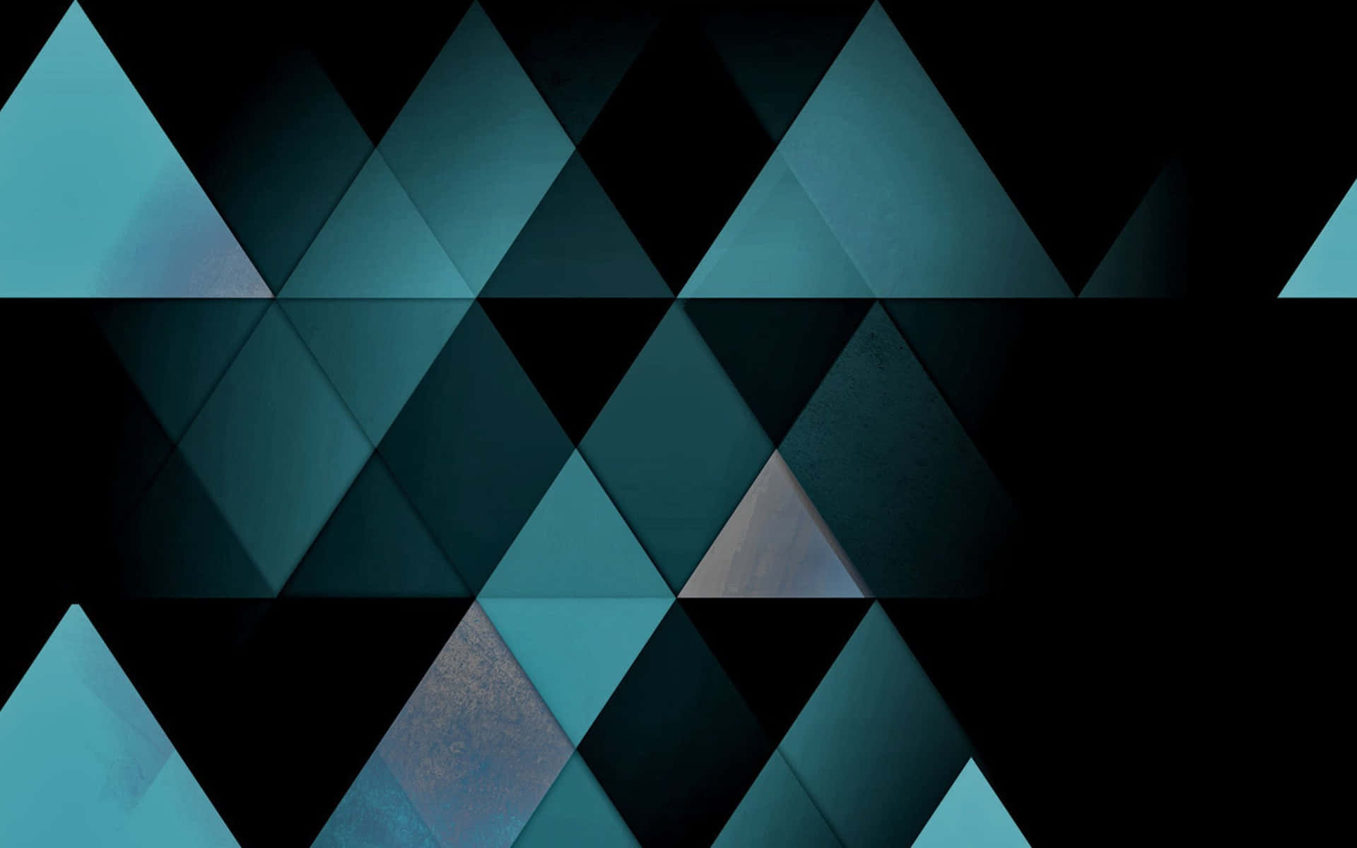 En sort og blå trekantmønster med trekanter af forskellige størrelser Wallpaper
