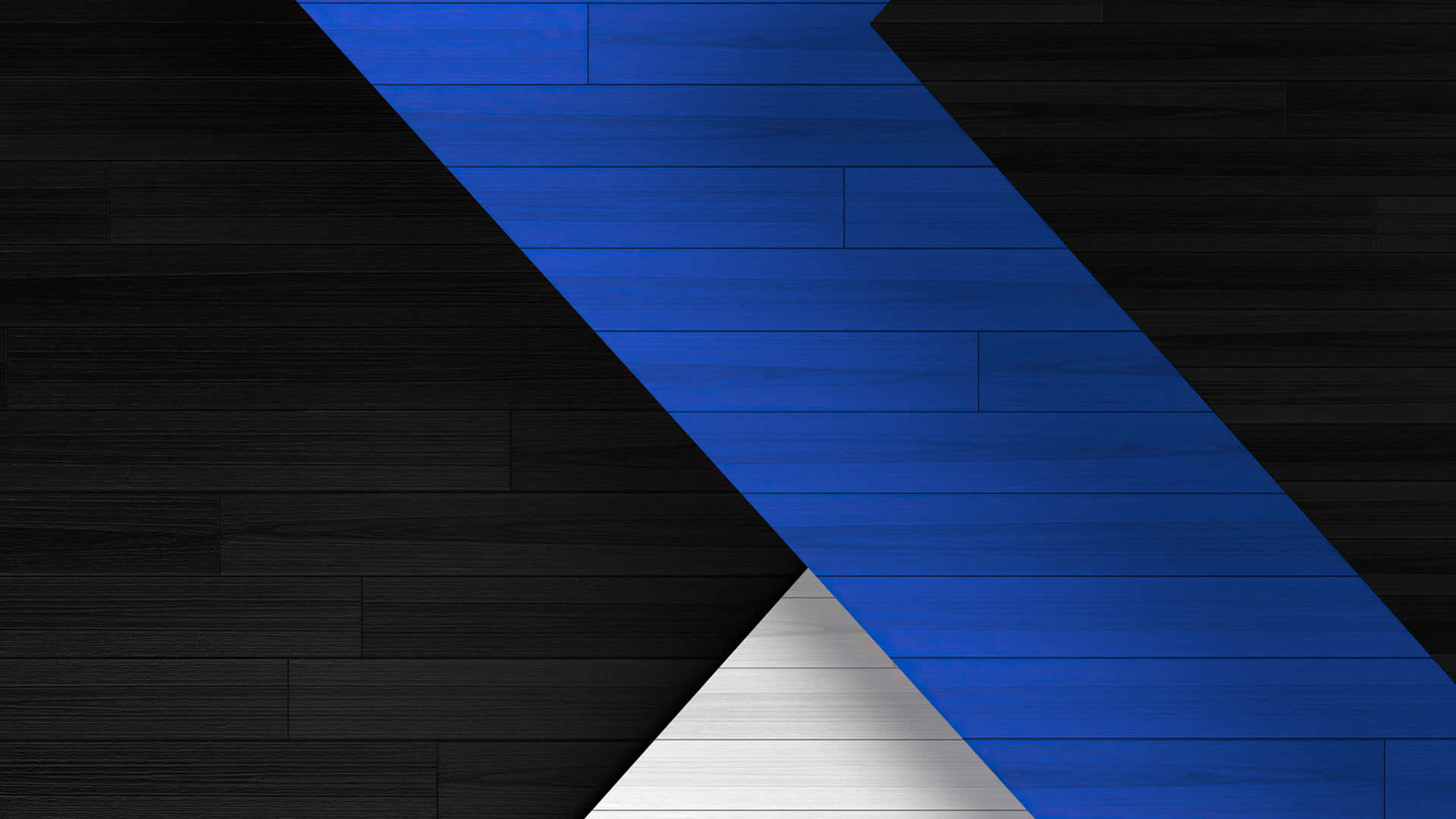En blå og hvid stribet tapet Wallpaper