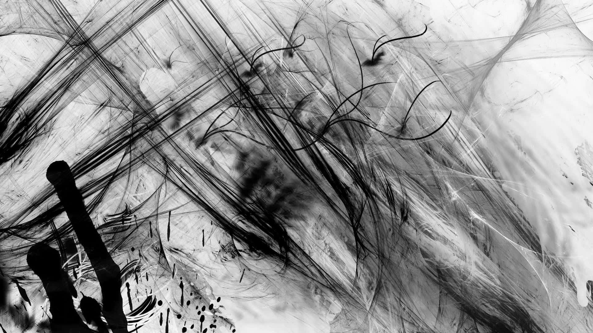 Captivating Black and White Abstract Art Wallpaper