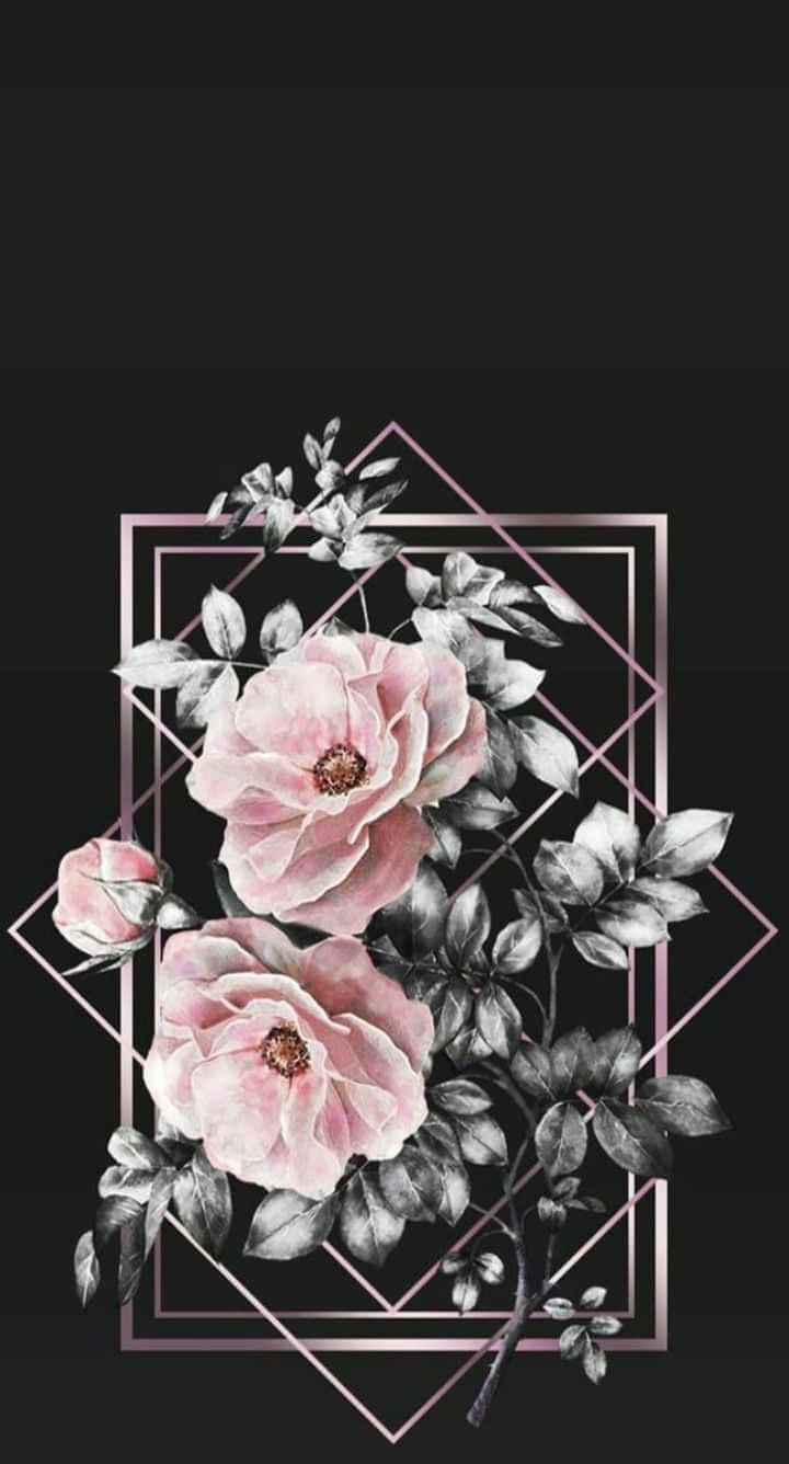 Ästhetischeschönheit Einer Schwarz-weißen Blume Wallpaper