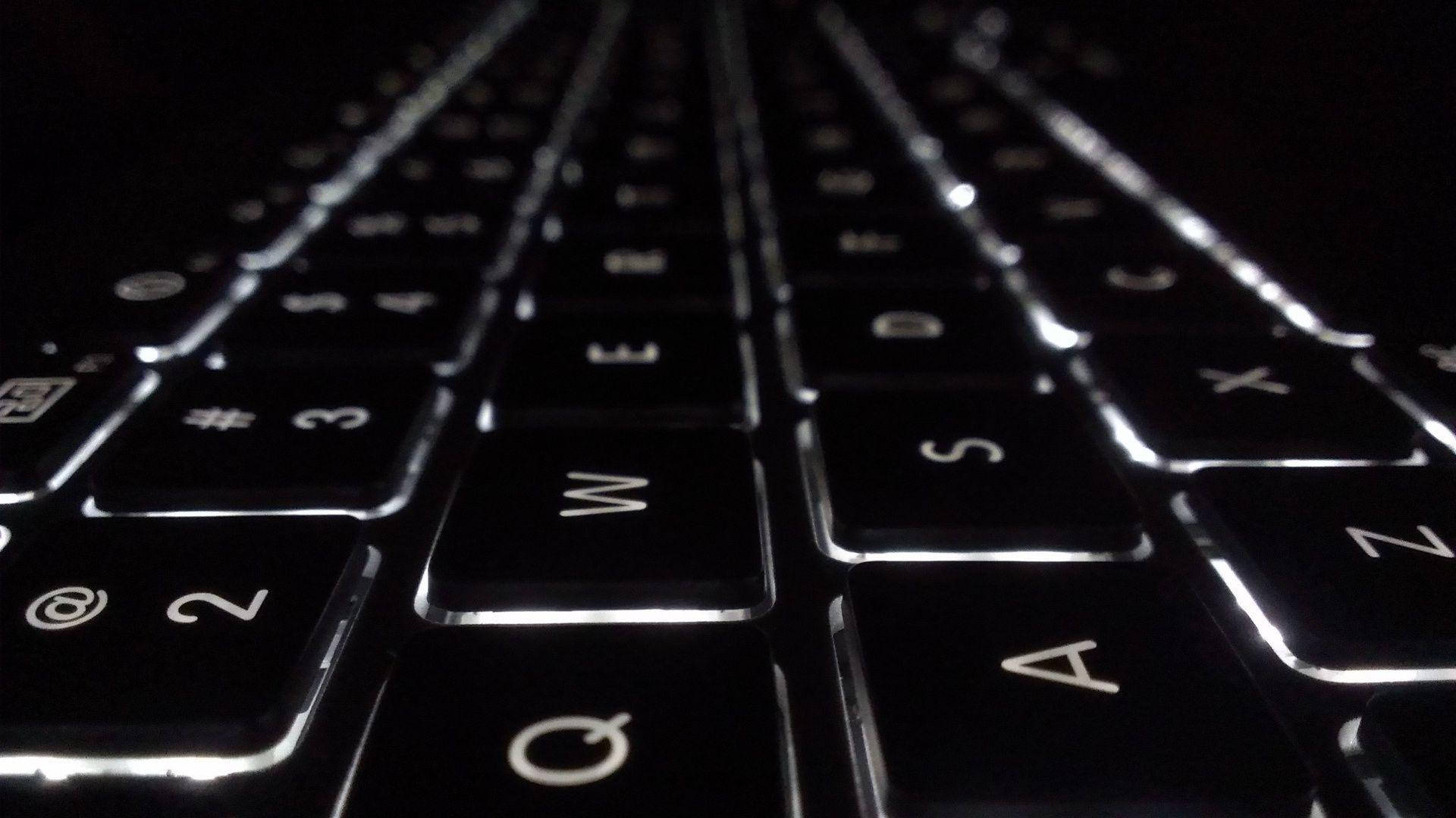 Black And White Aesthetic Glowing Keyboard