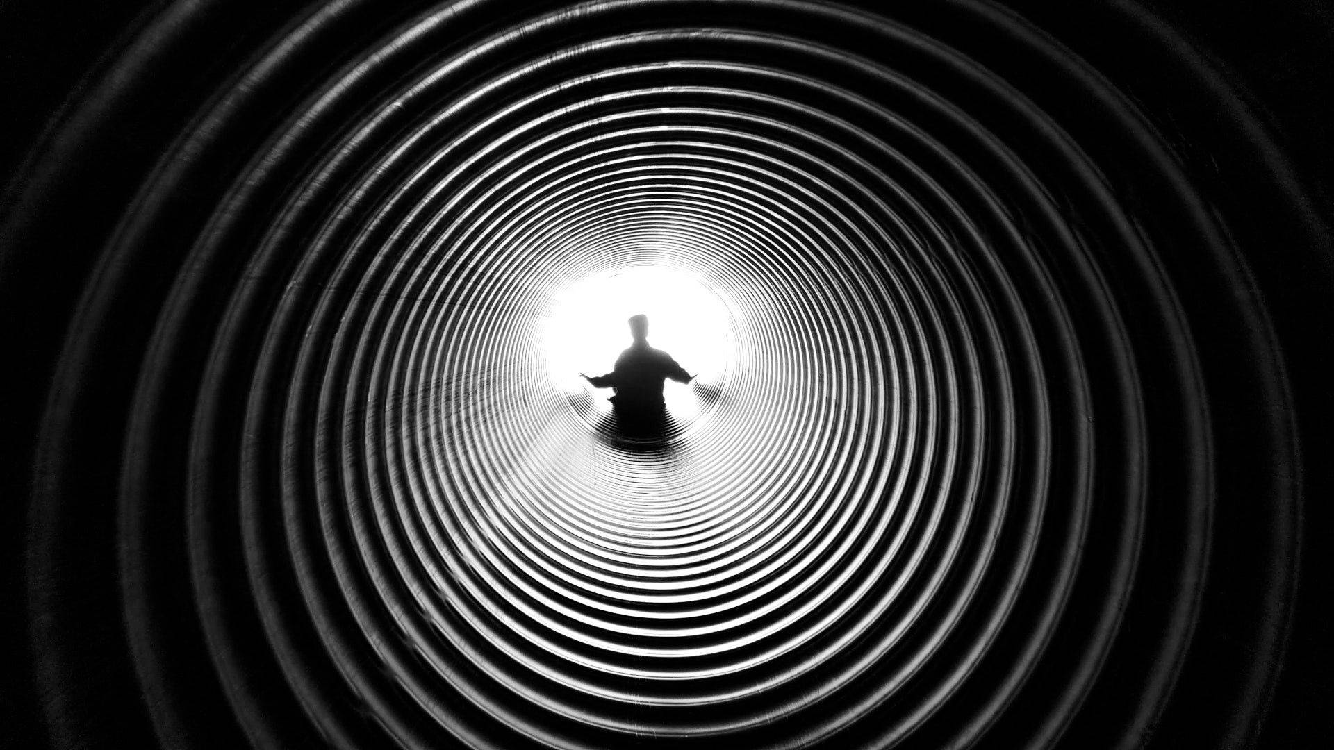 Black And White Aesthetic Tunnel Man