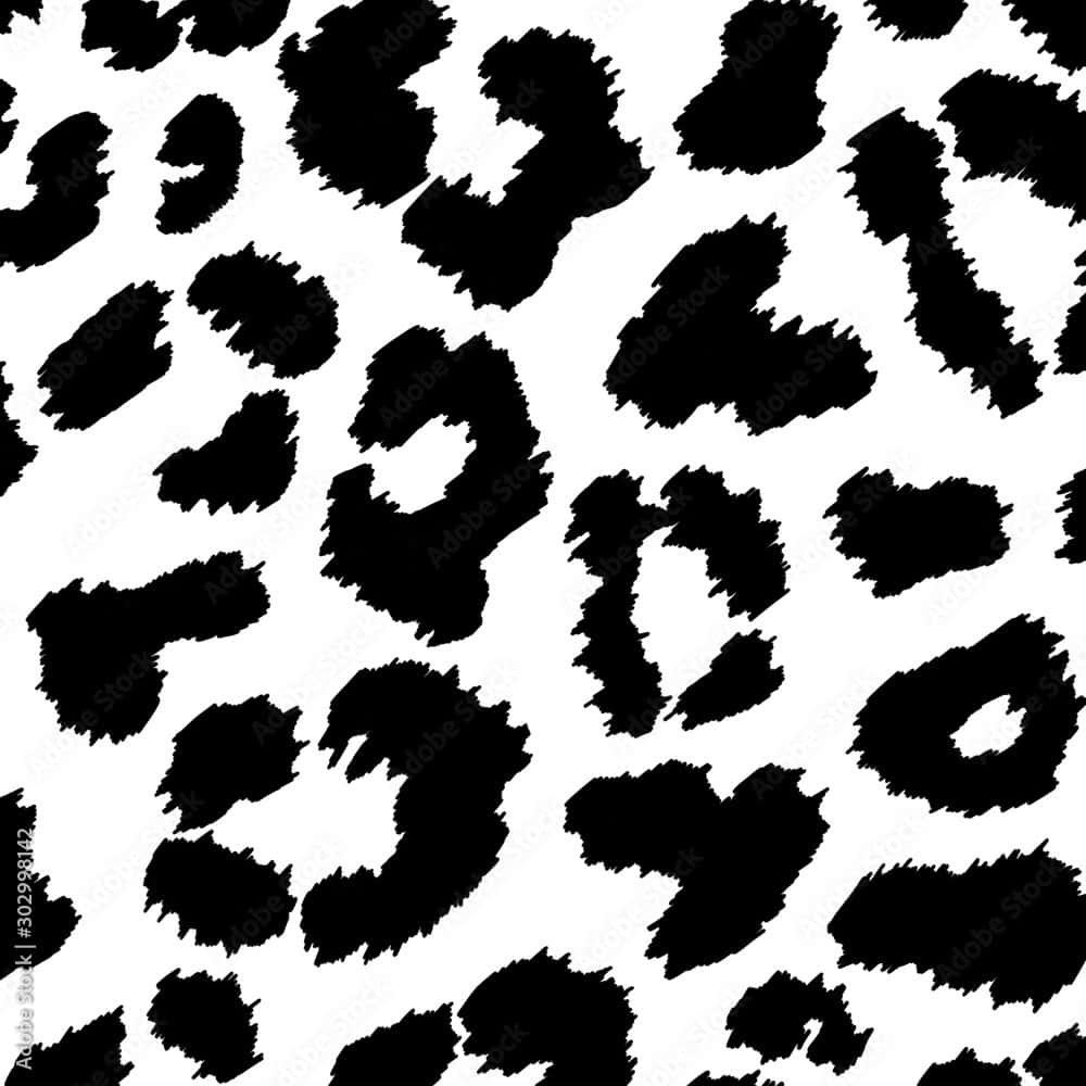 A Bold and Abstract Black and White Animal Print Wallpaper