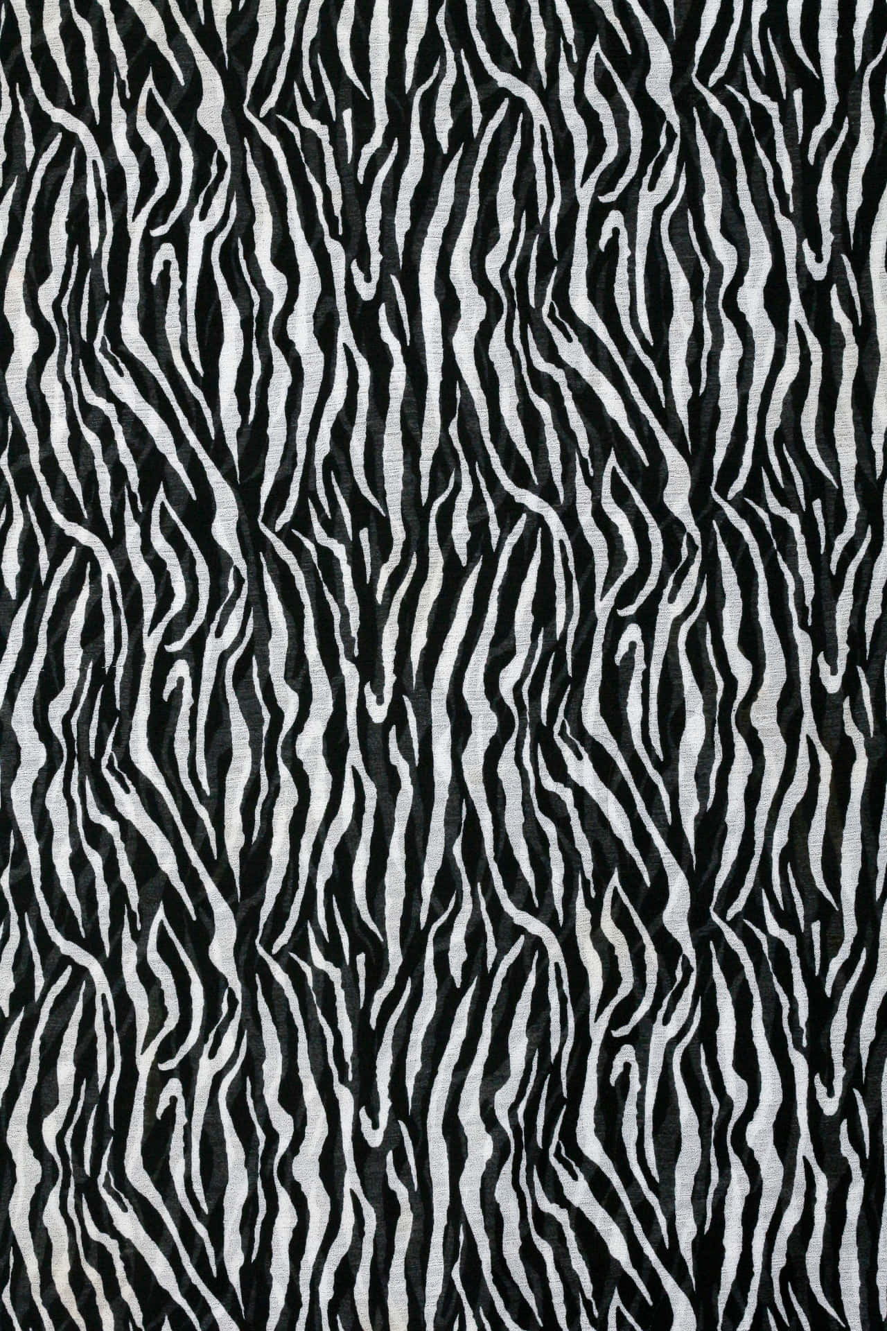 Et sort og hvidt zebraprint stof tapet. Wallpaper