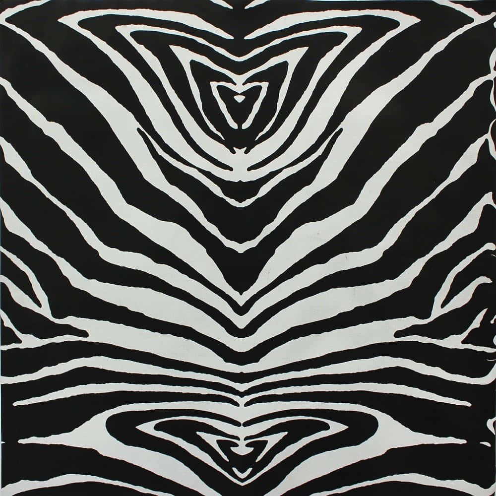 Ensvartvit Zebra-tryckt Matta Wallpaper