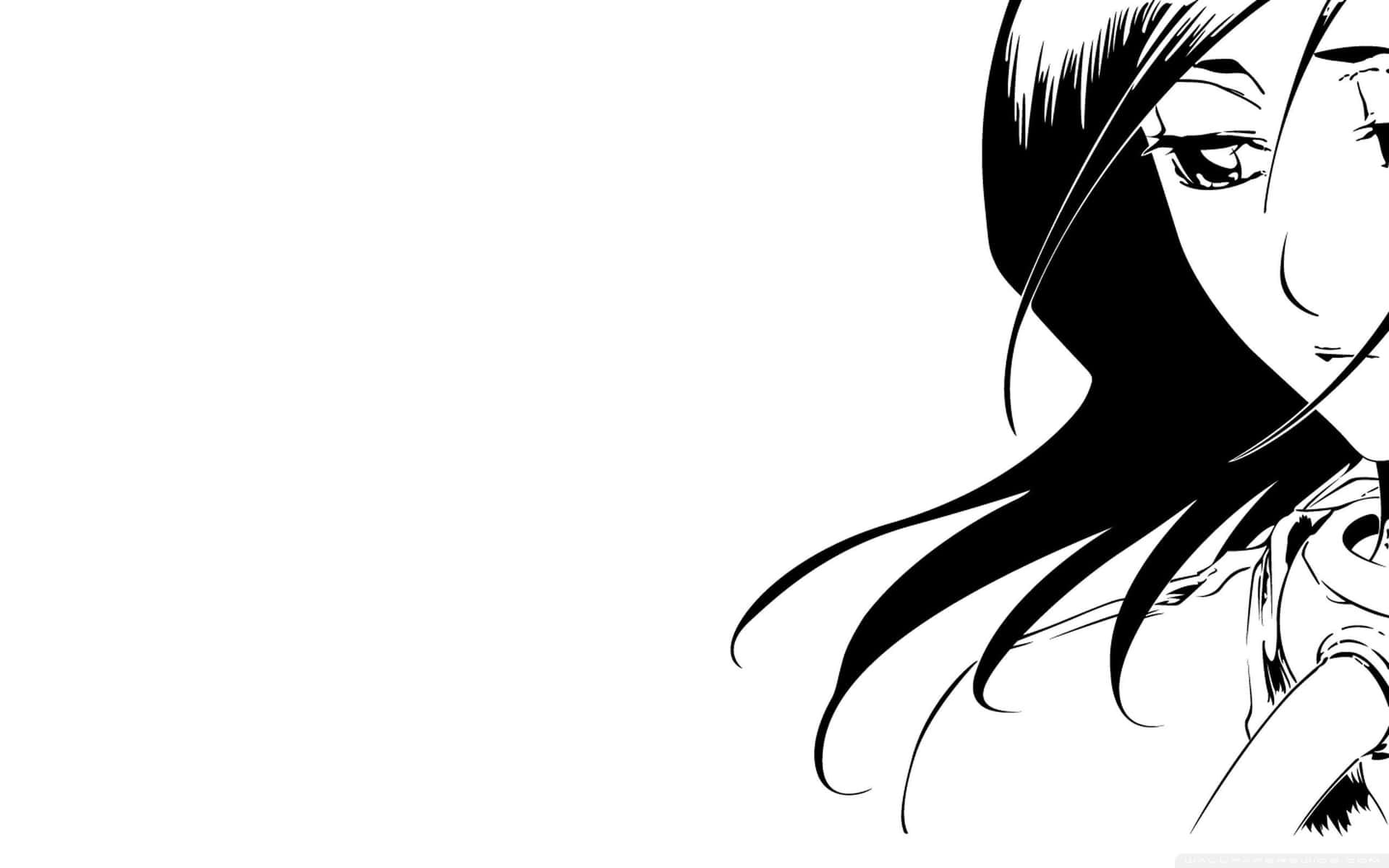 Black and white anime character background