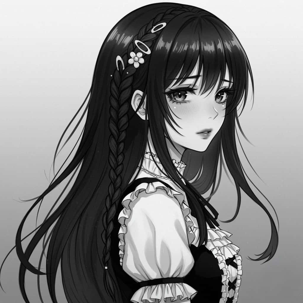 Black And White Anime Girl Wallpapers