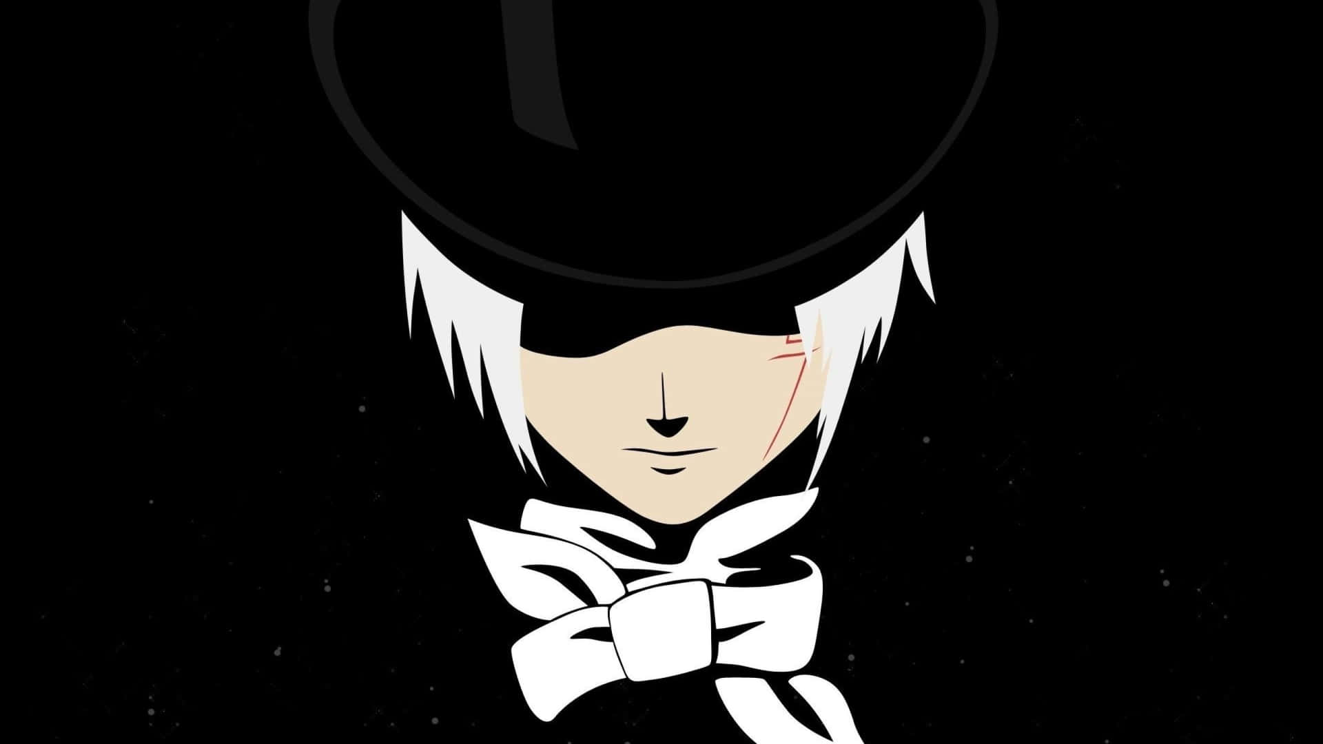 Black And White Anime Pfp Of Allen In Hat Wallpaper