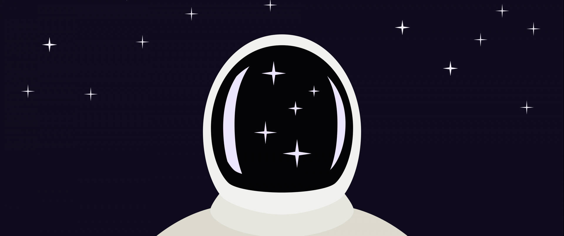 Black And White Astronaut Face Shield Design Wallpaper