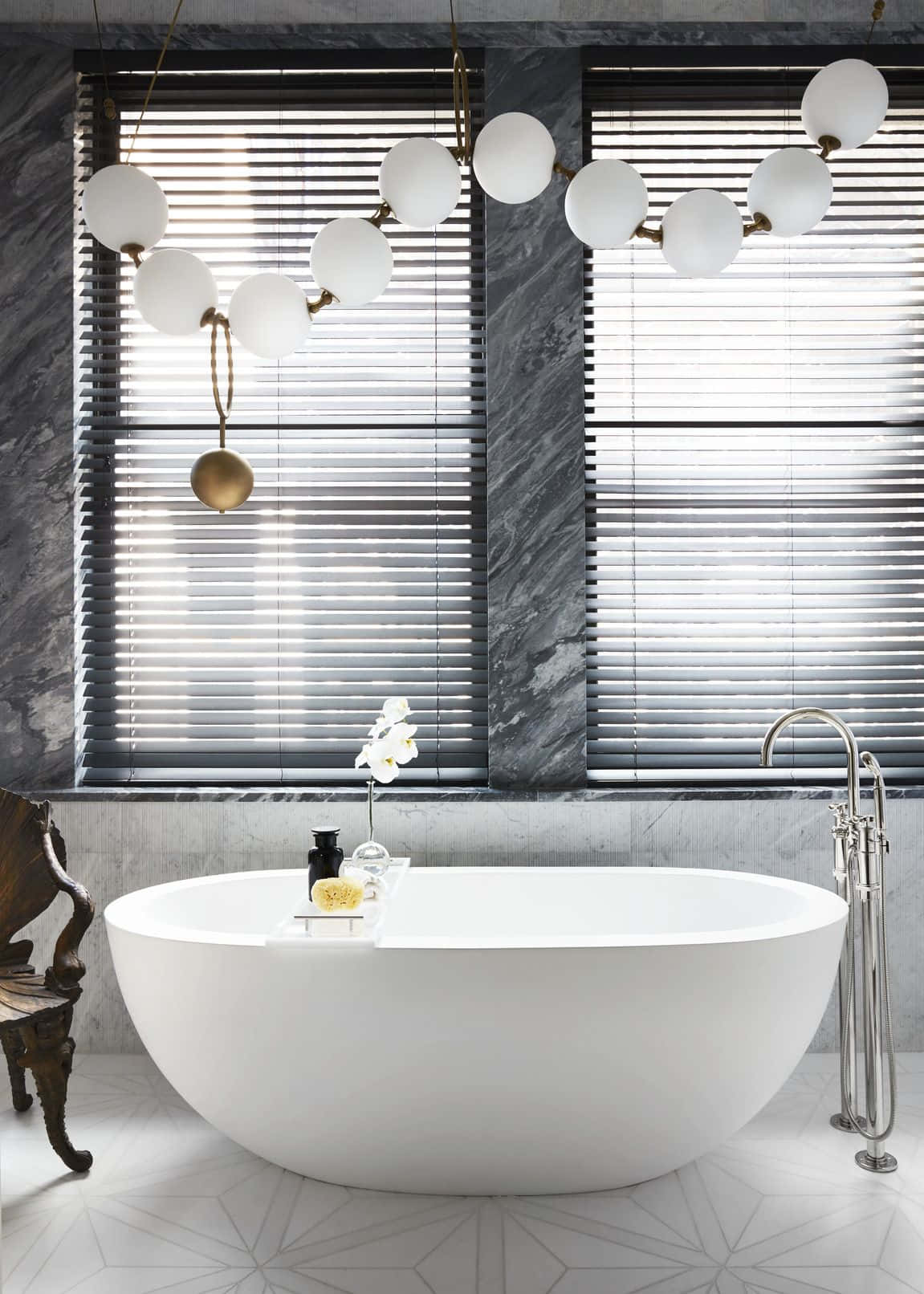 "Relax and Unwind In This Black and White Bathroom"
