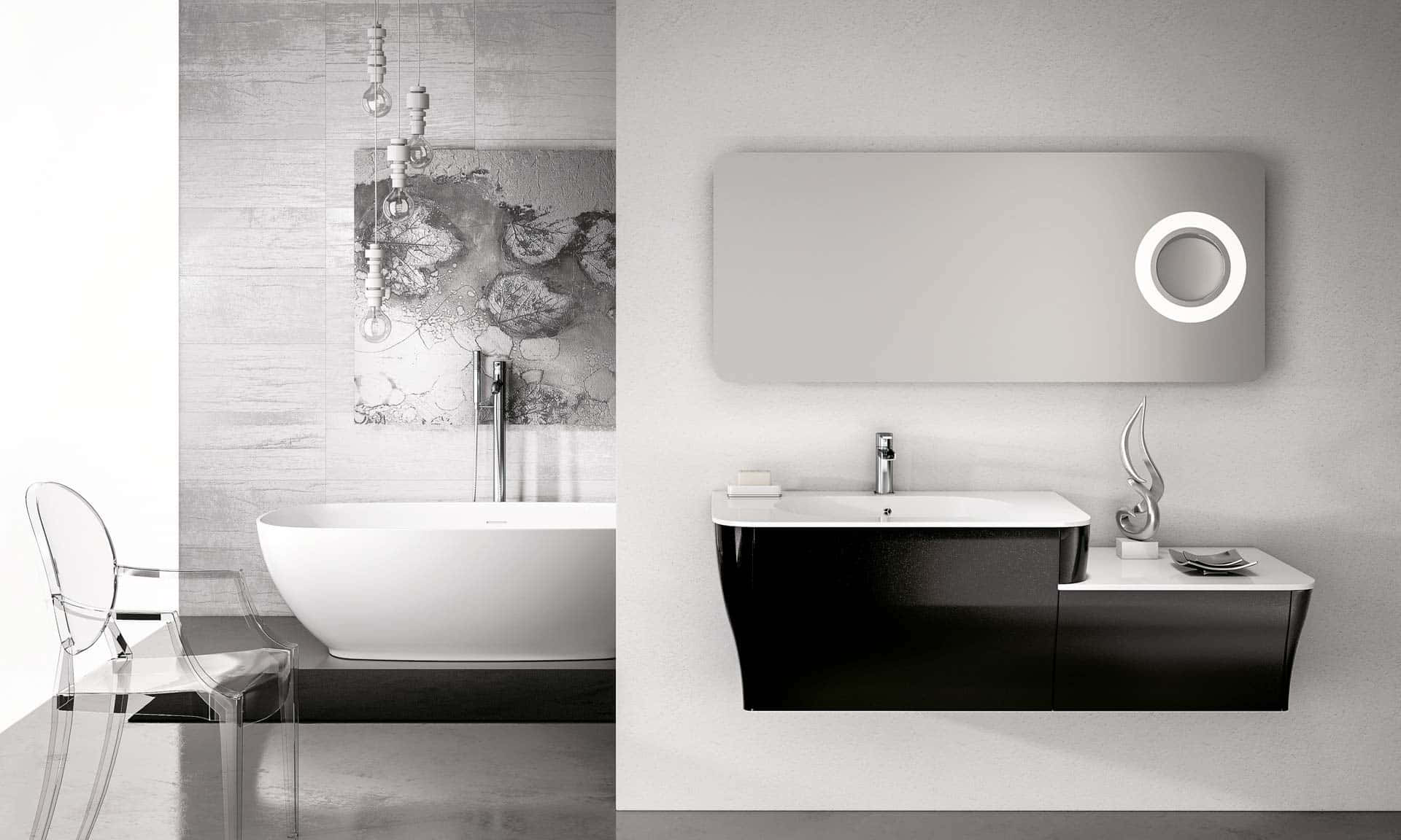 Refresh your bathroom with classic black and white design.