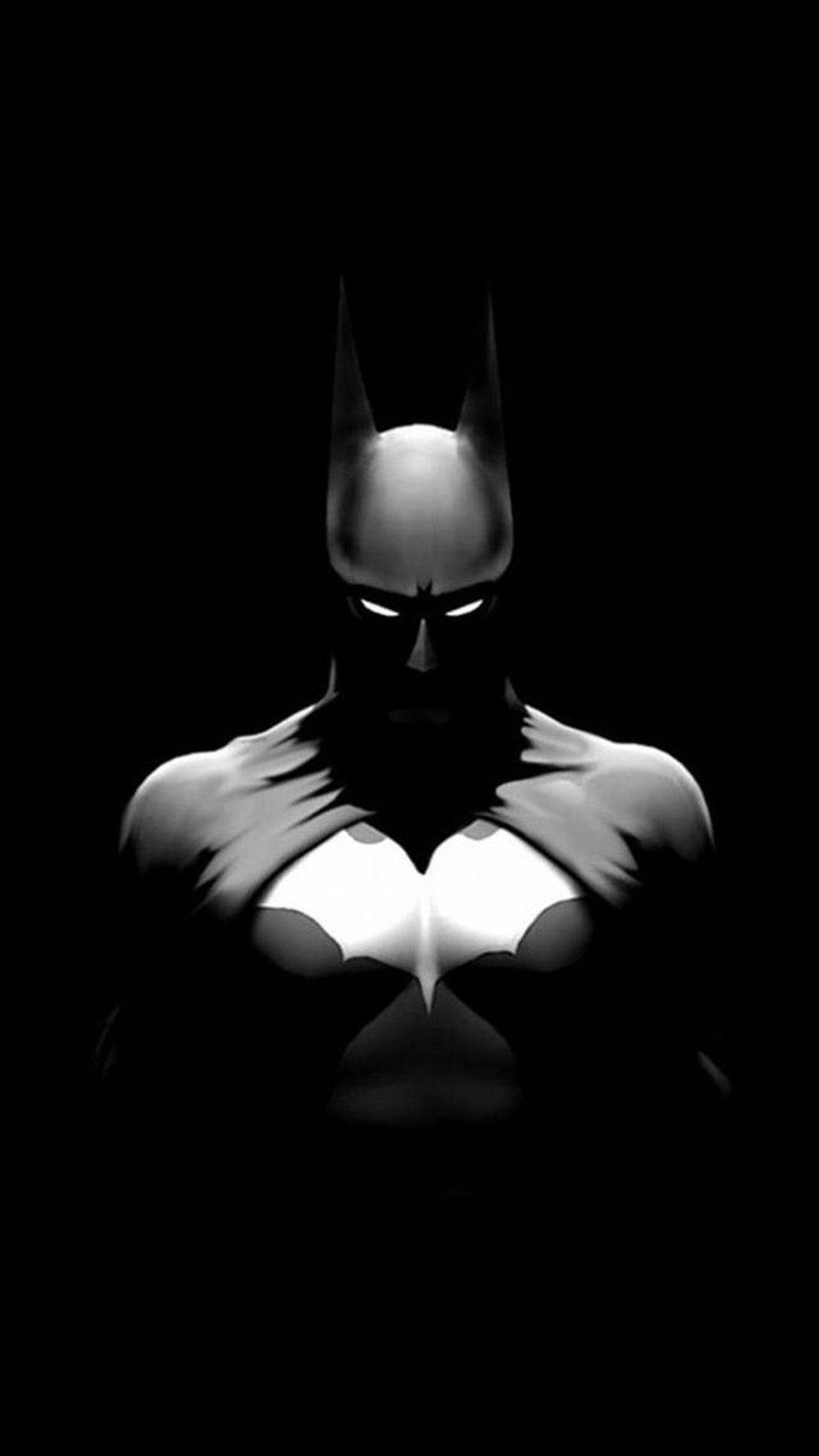 Black And White Batman Dark iPhone Wallpaper