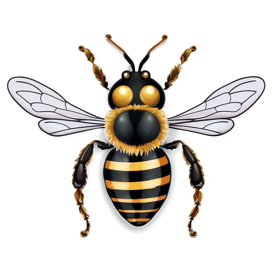 Download Black And White Bee Clipart Png 06262024 