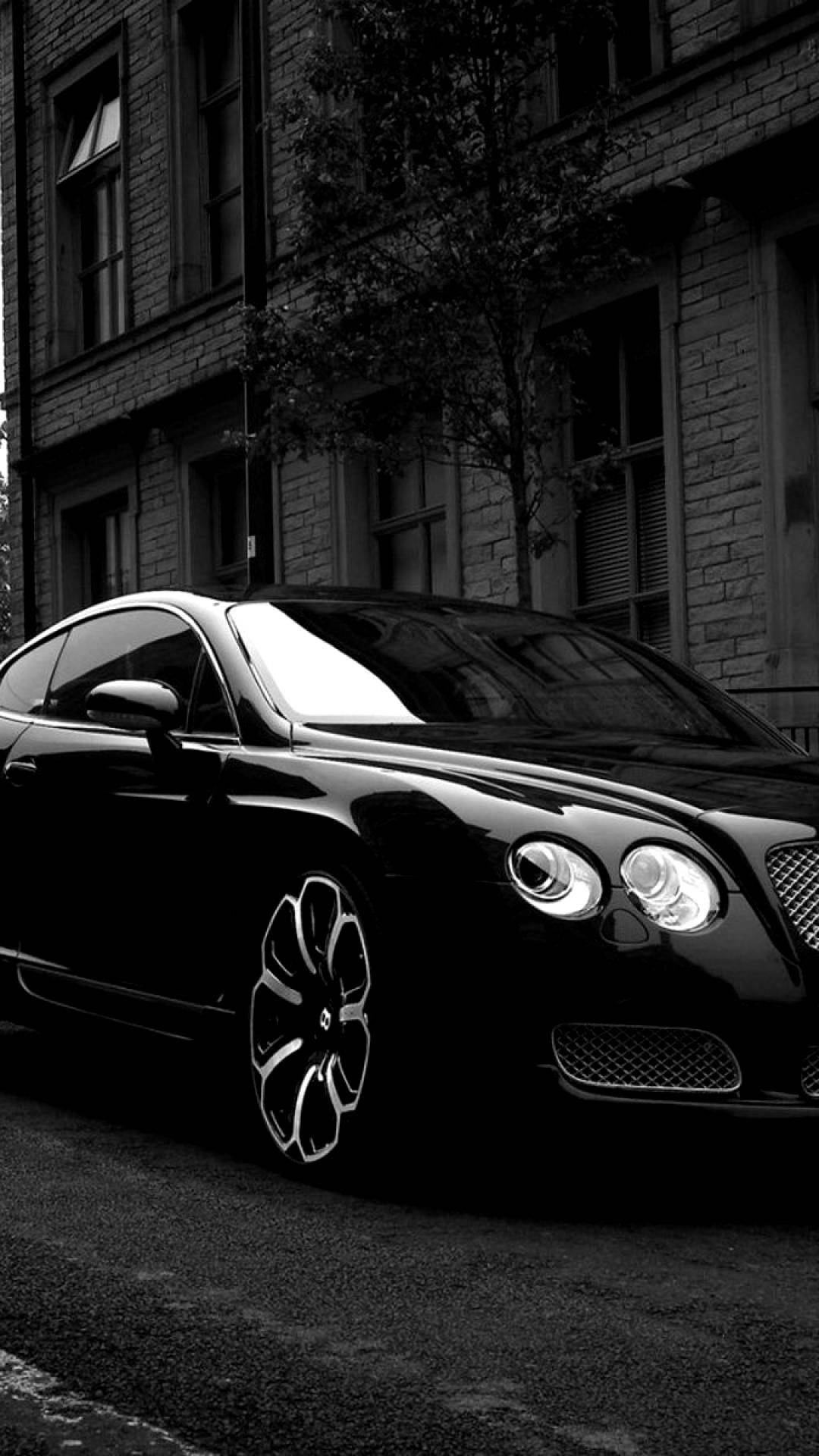 Schwarzerund Weißer Bentley Für Das Iphone Wallpaper