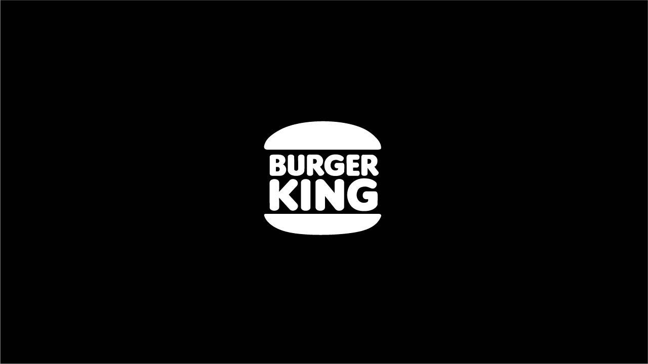 Sort og hvid Burger King Logo Wallpaper