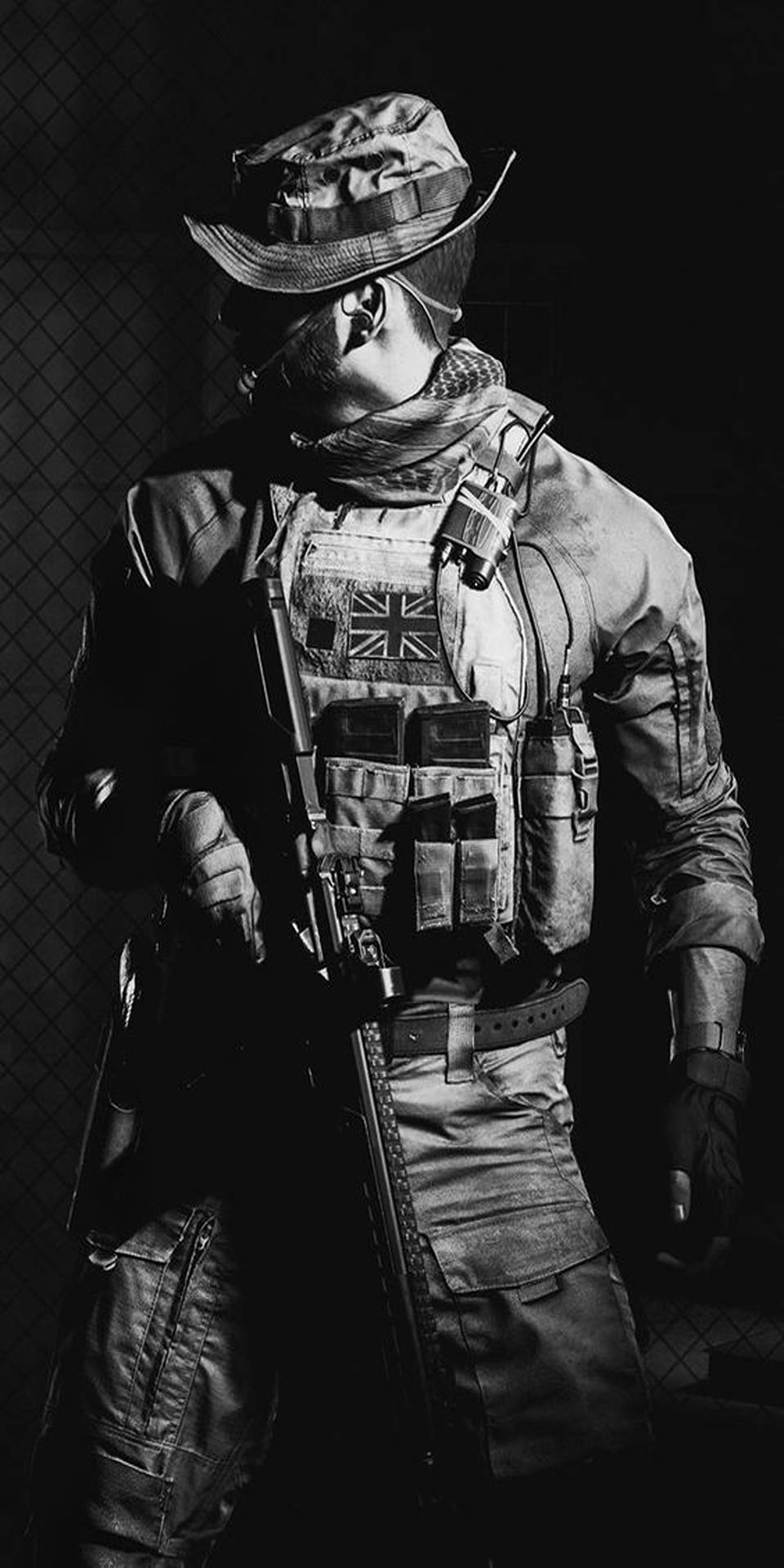 Black And White Call Of Duty Phone Wallpaper