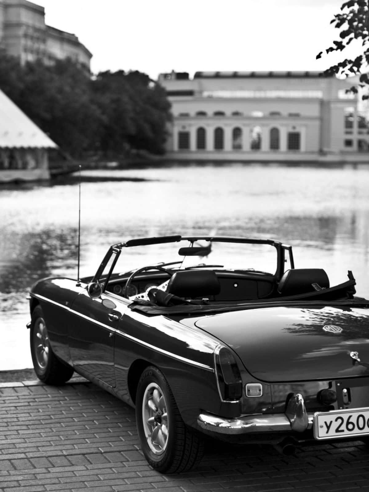 Sleek Black and White Car Wallpaper