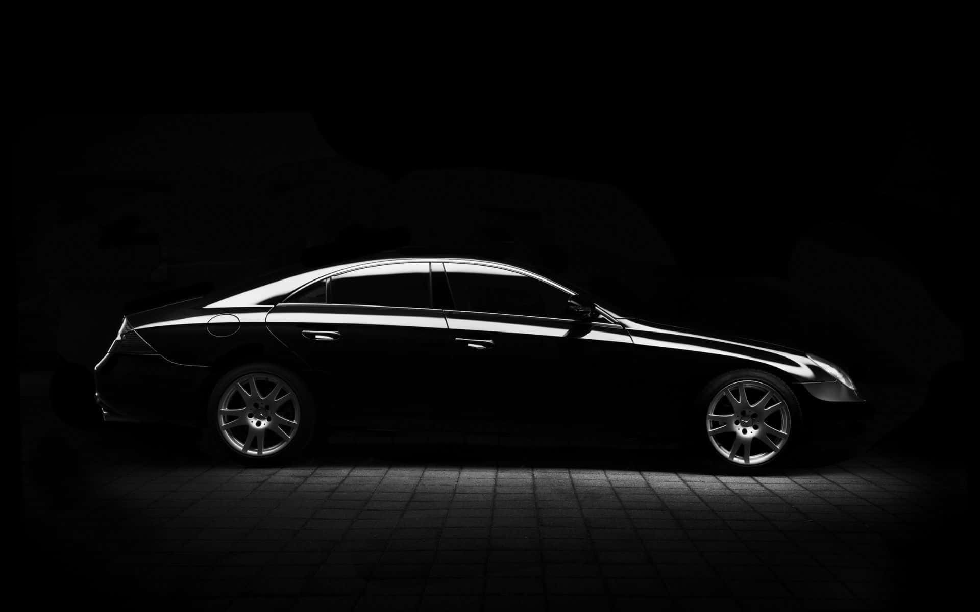 Sleek Black and White Luxury Car Wallpaper