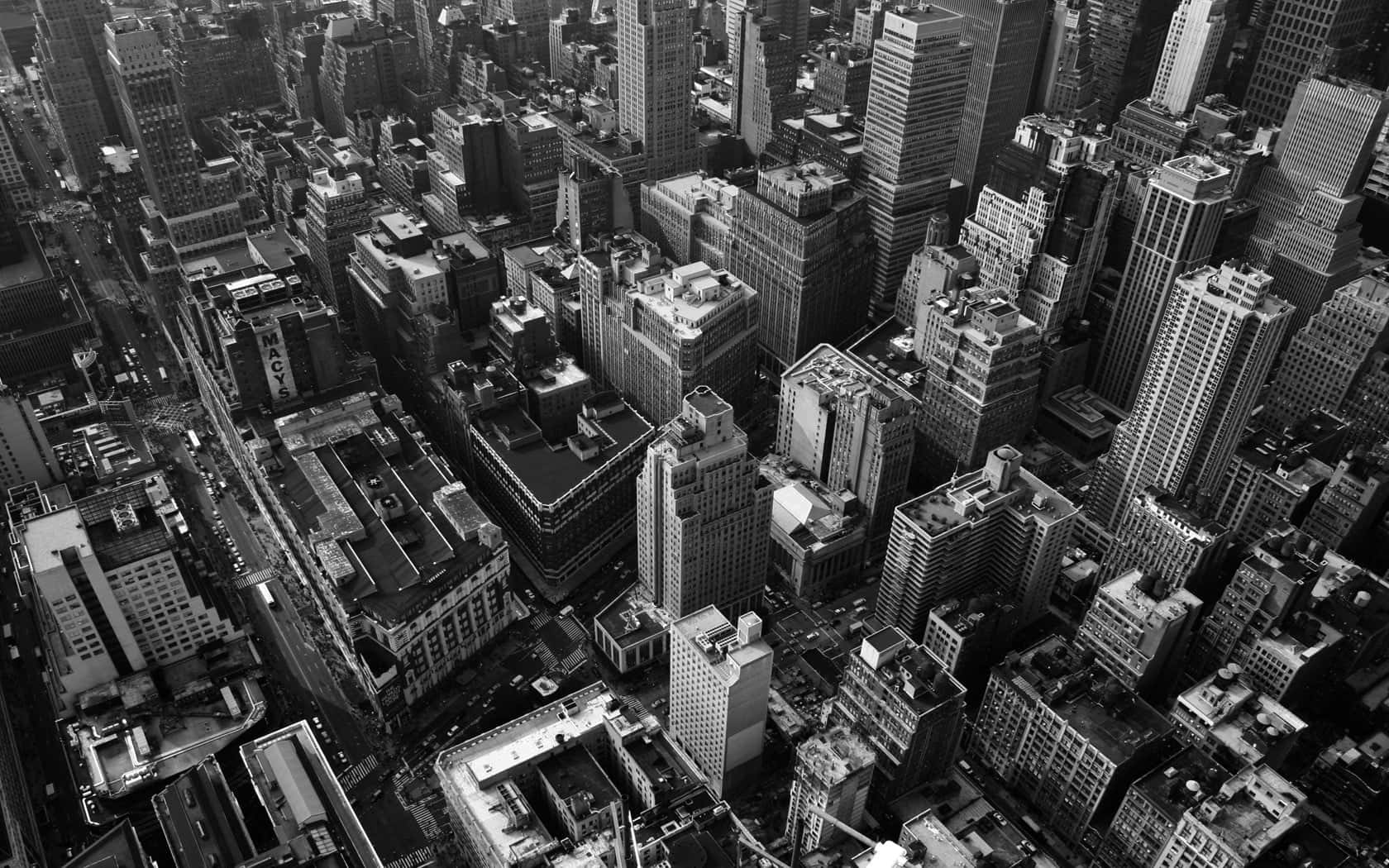 Impresionantepaisaje Urbano En Blanco Y Negro Fondo de pantalla