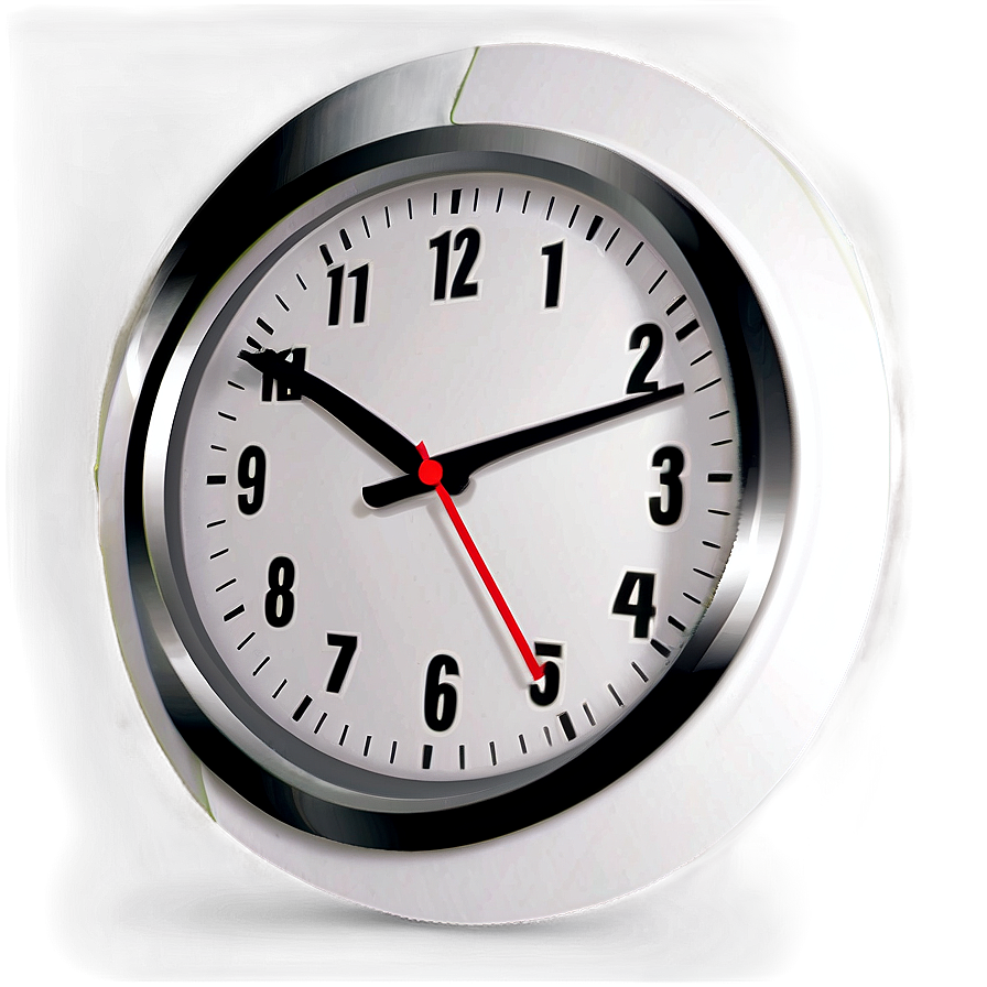 Black And White Clock Clipart Png 06262024 PNG
