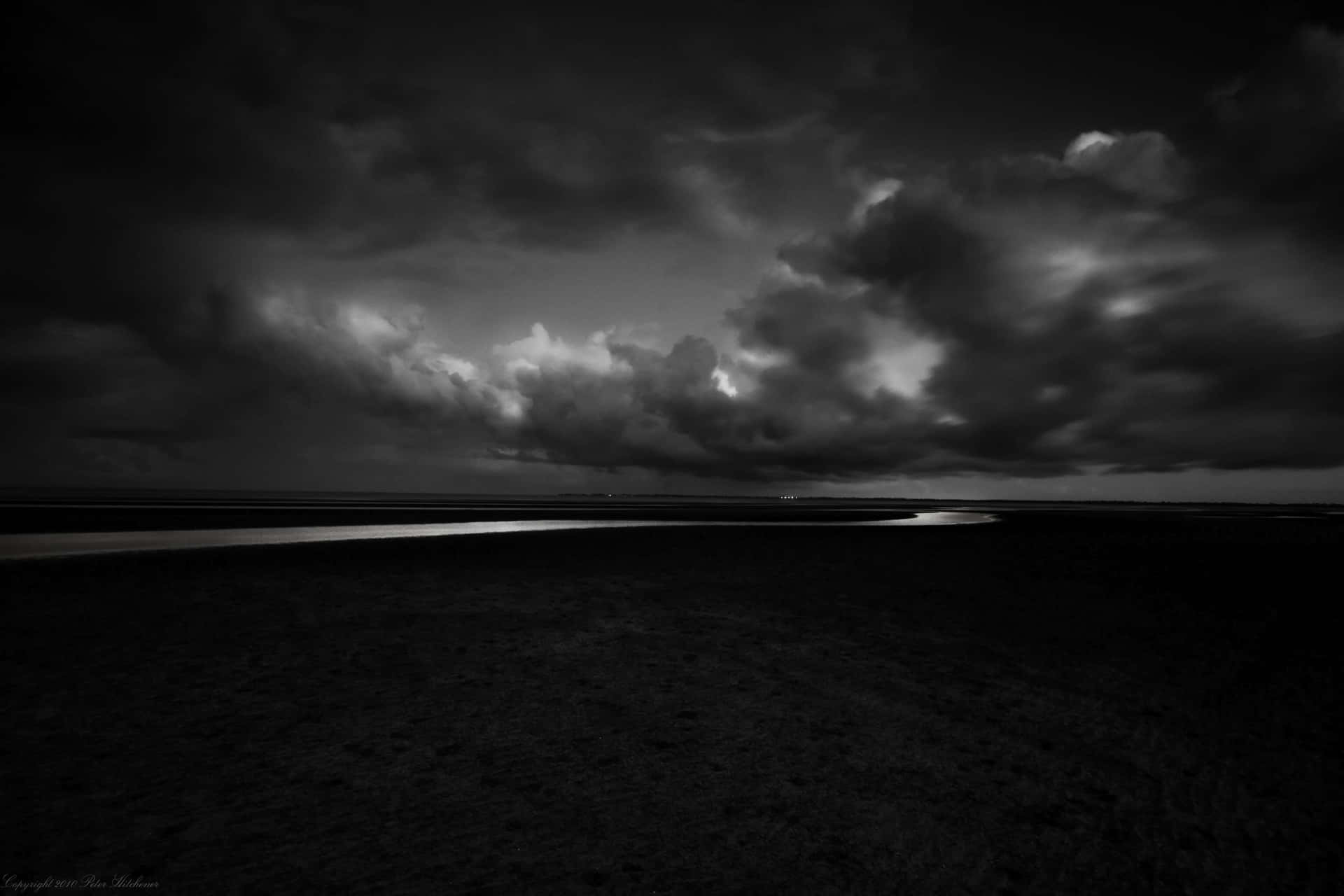 Black And White Cloud Pitch-black Sky Wallpaper