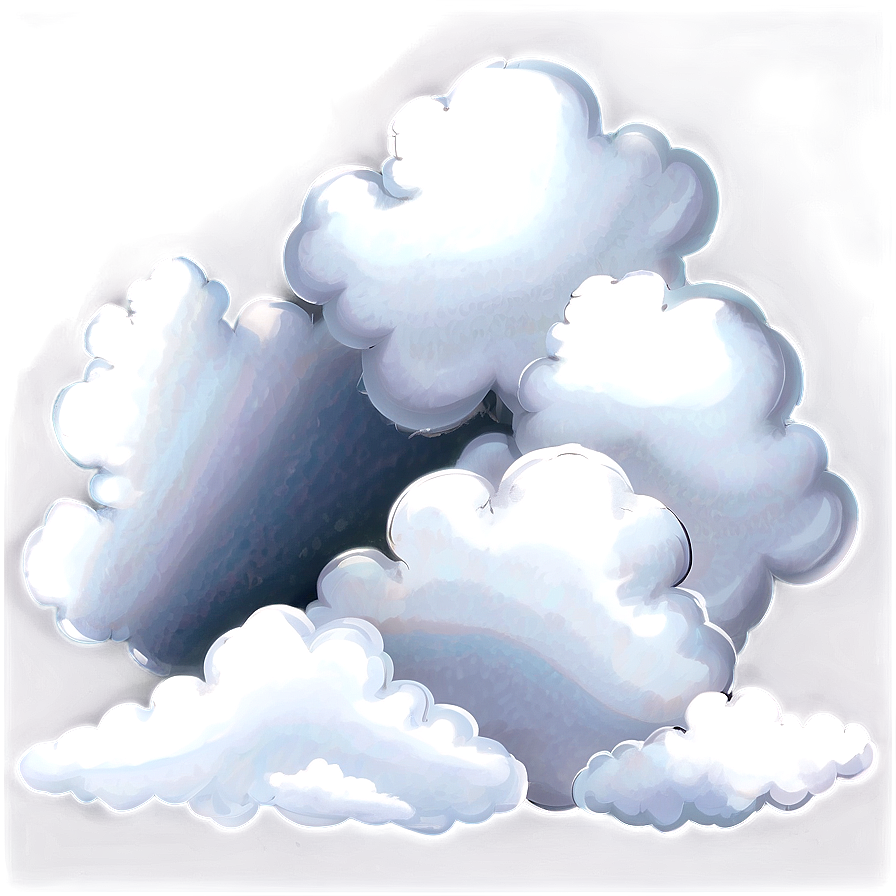 Black And White Clouds Png 04292024 PNG