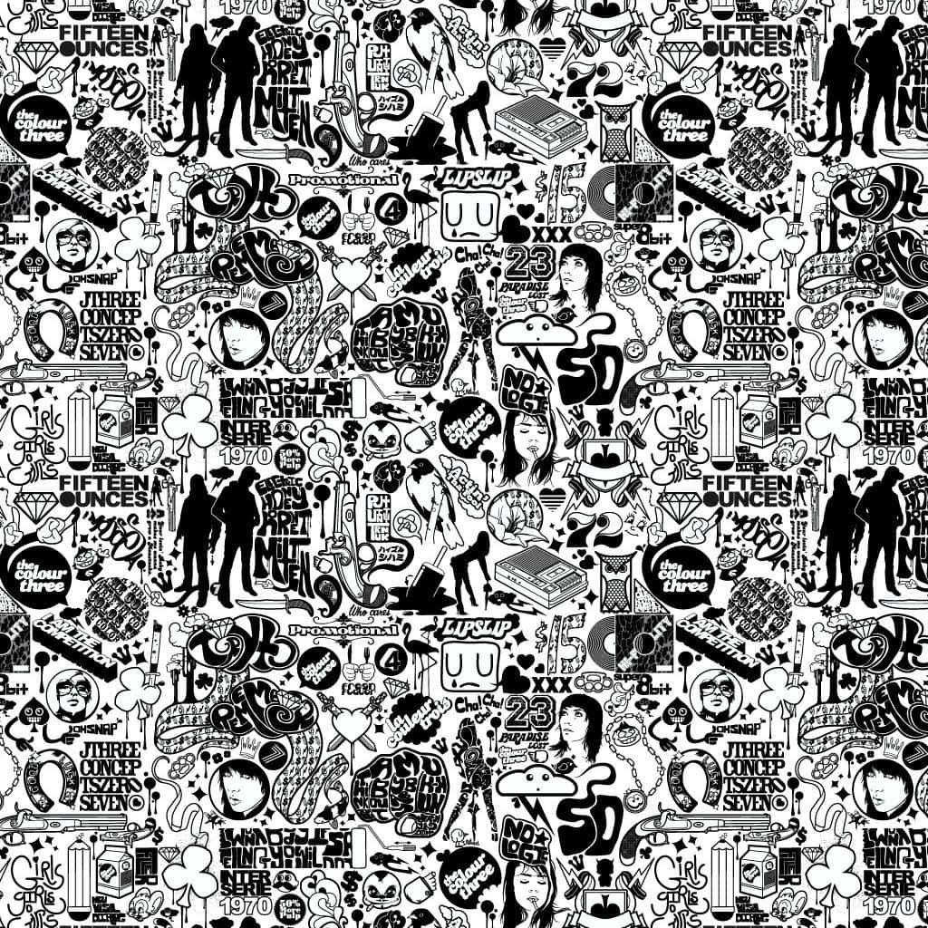 Dynamic Black and White Comic Art Wallpaper