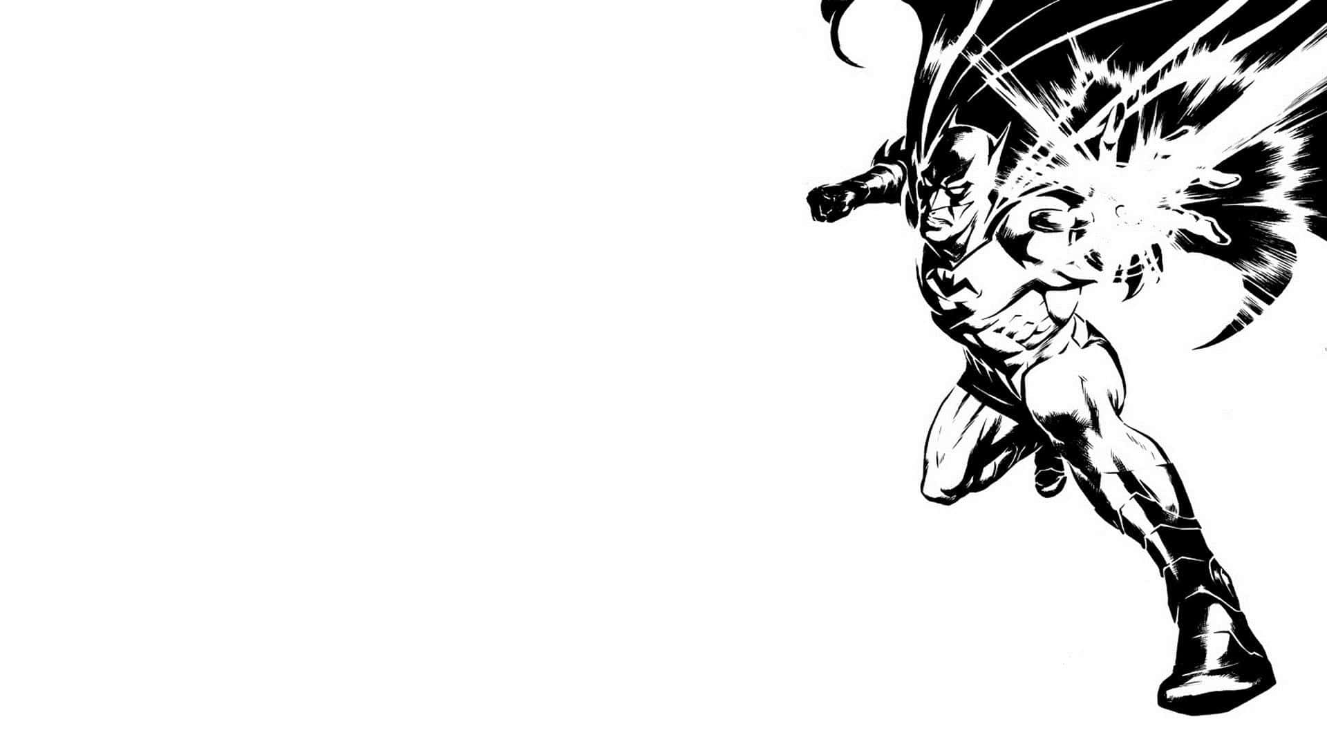 Dynamic Black and White Comic Art Wallpaper