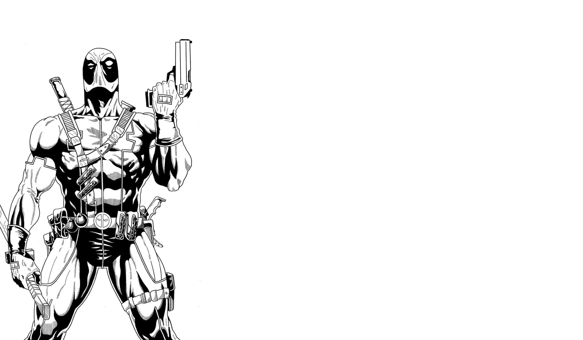 Dynamic Duel in a Black and White Comic Wallpaper
