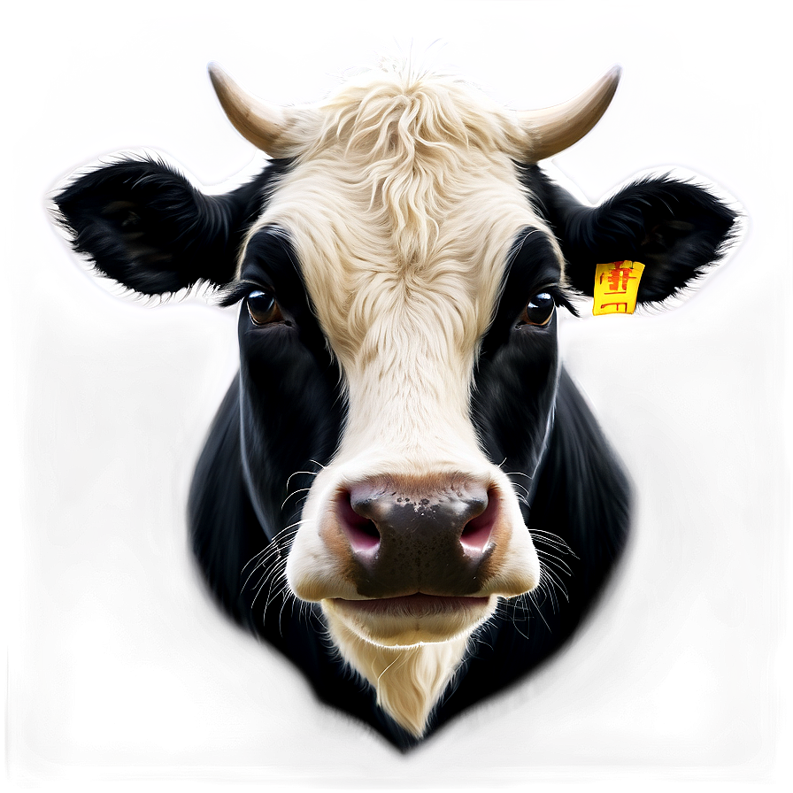 Black And White Cow Face Png Twt47 PNG