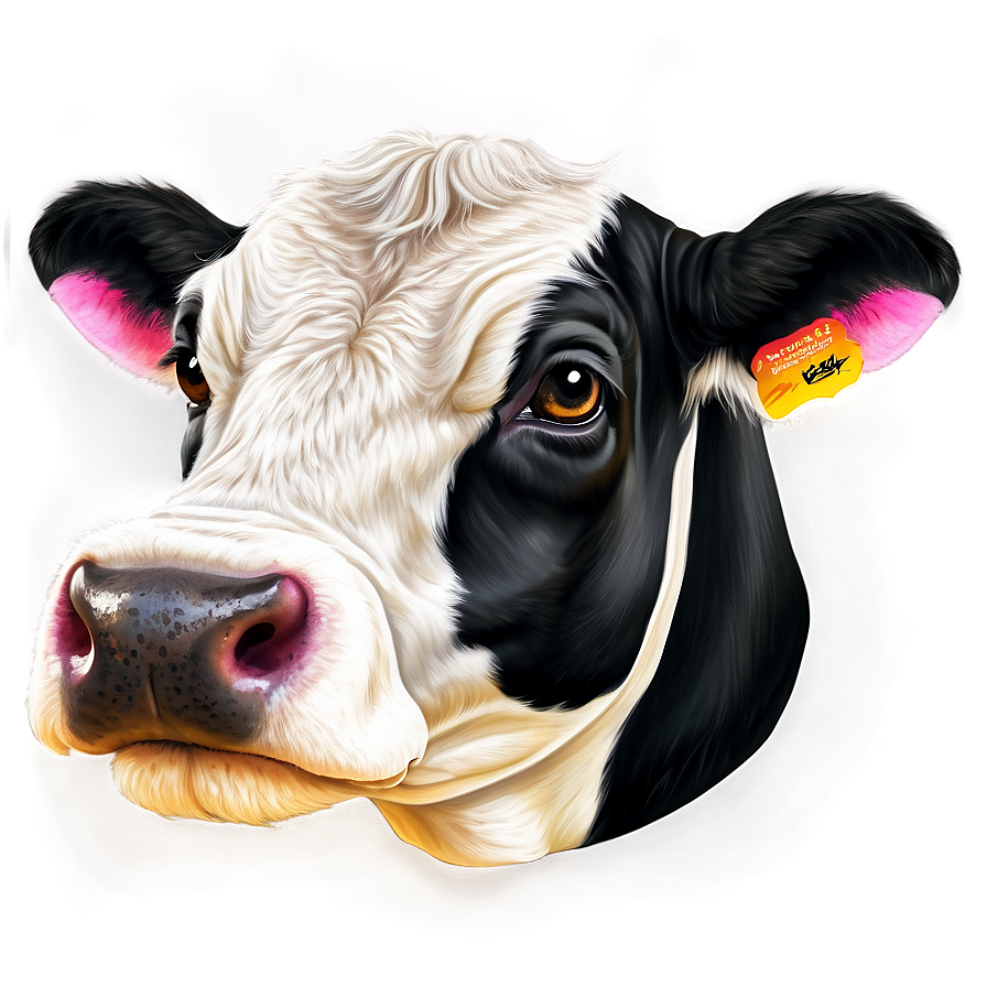 Black And White Cow Head Png 12 PNG