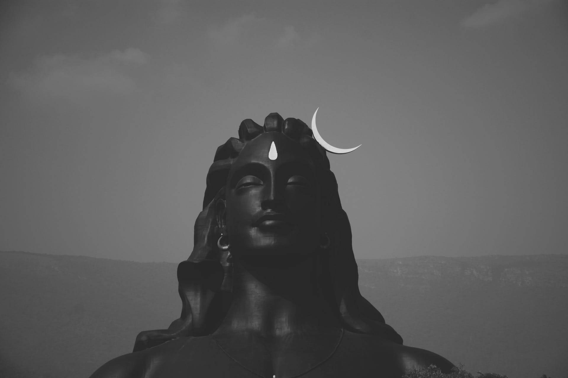Black And White Dark Shiva