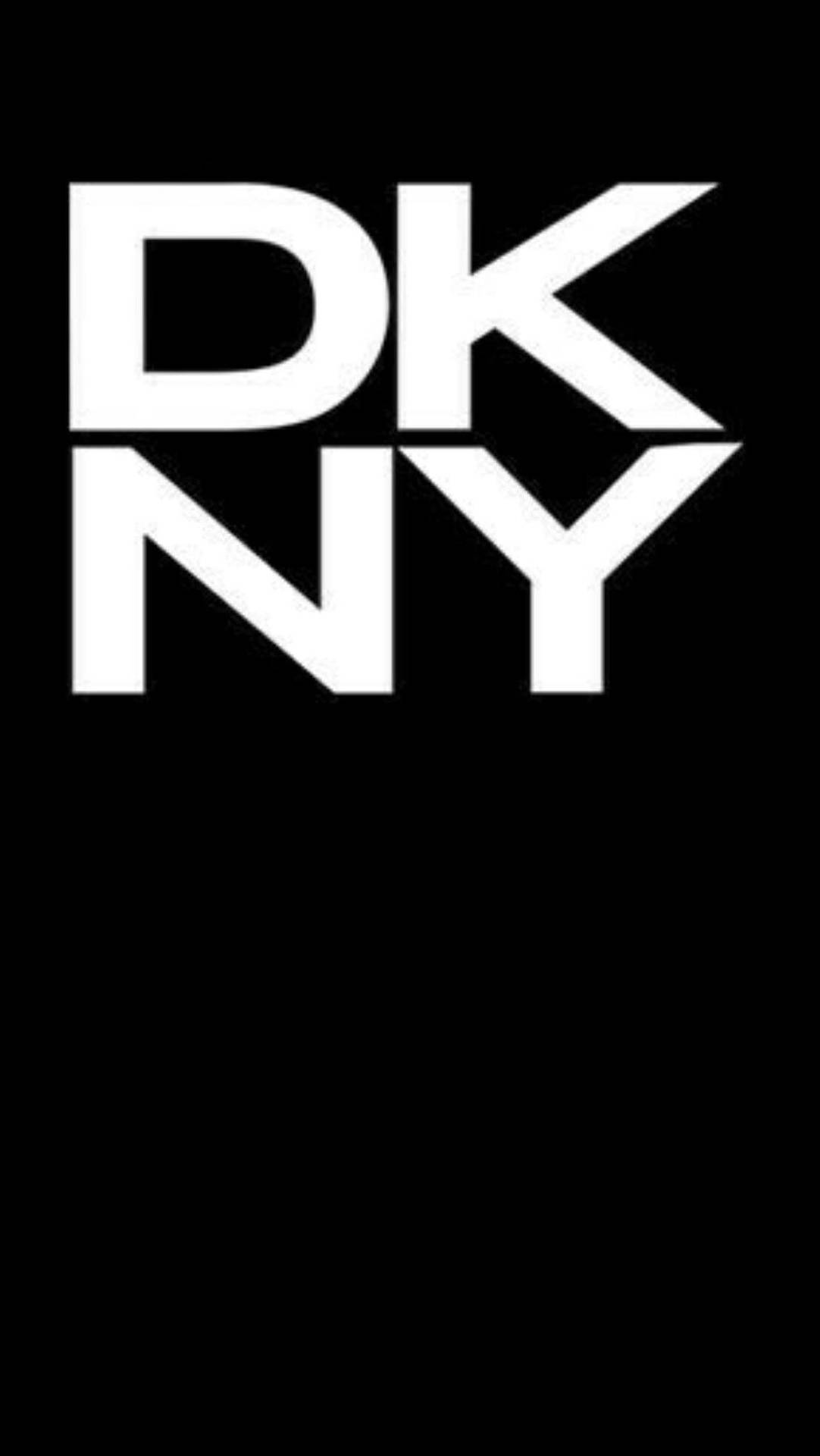 Sort og hvid DKNY Logo Mønstret Tapet Wallpaper