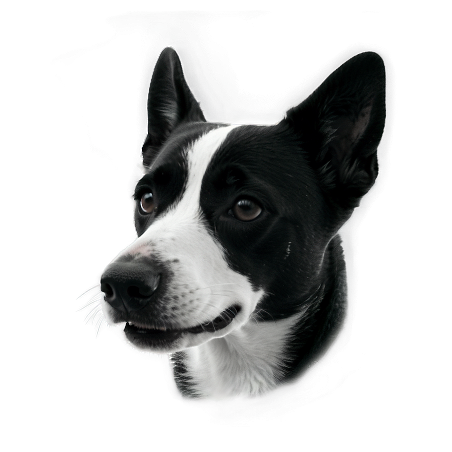 Black And White Dog Face Png 06212024 PNG