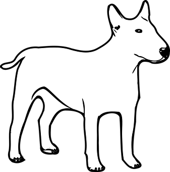 Black And White Dog Silhouette PNG