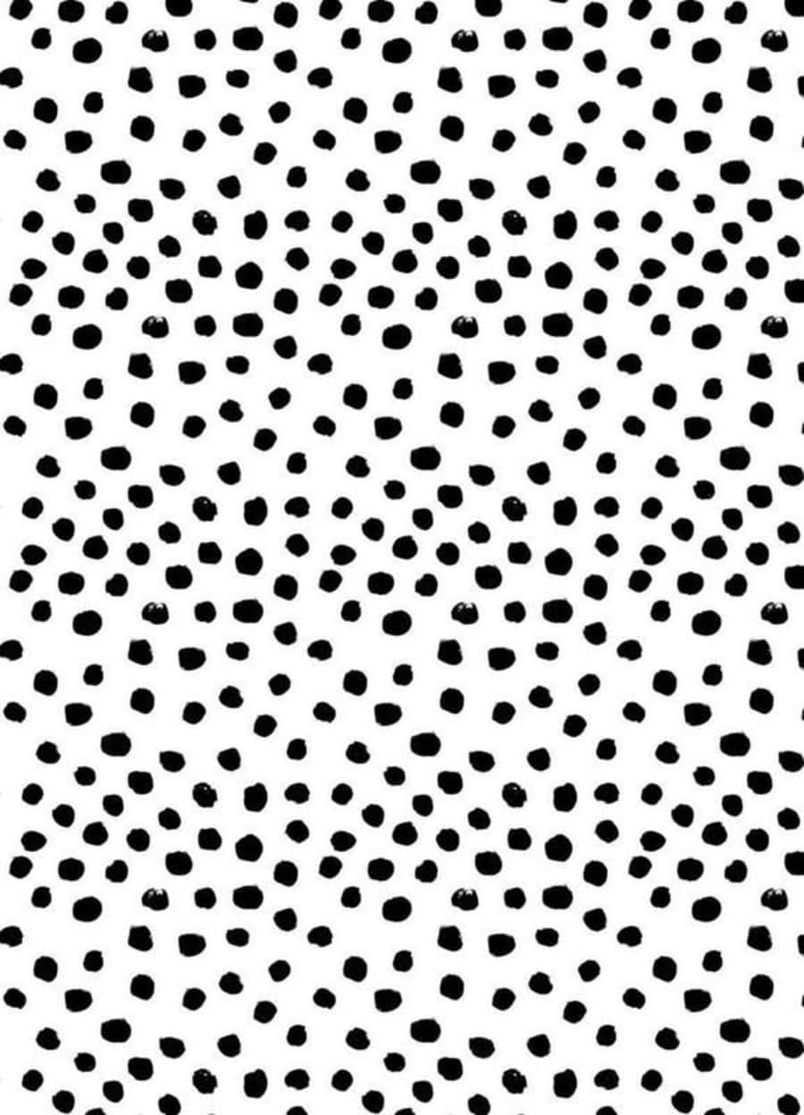 Captivating Abstract Pattern: Black And White Dots Wallpaper