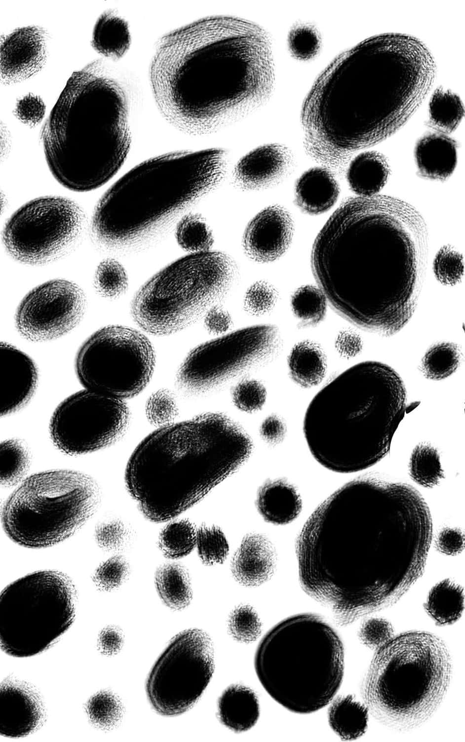 Abstract Black and White Dots Pattern Wallpaper
